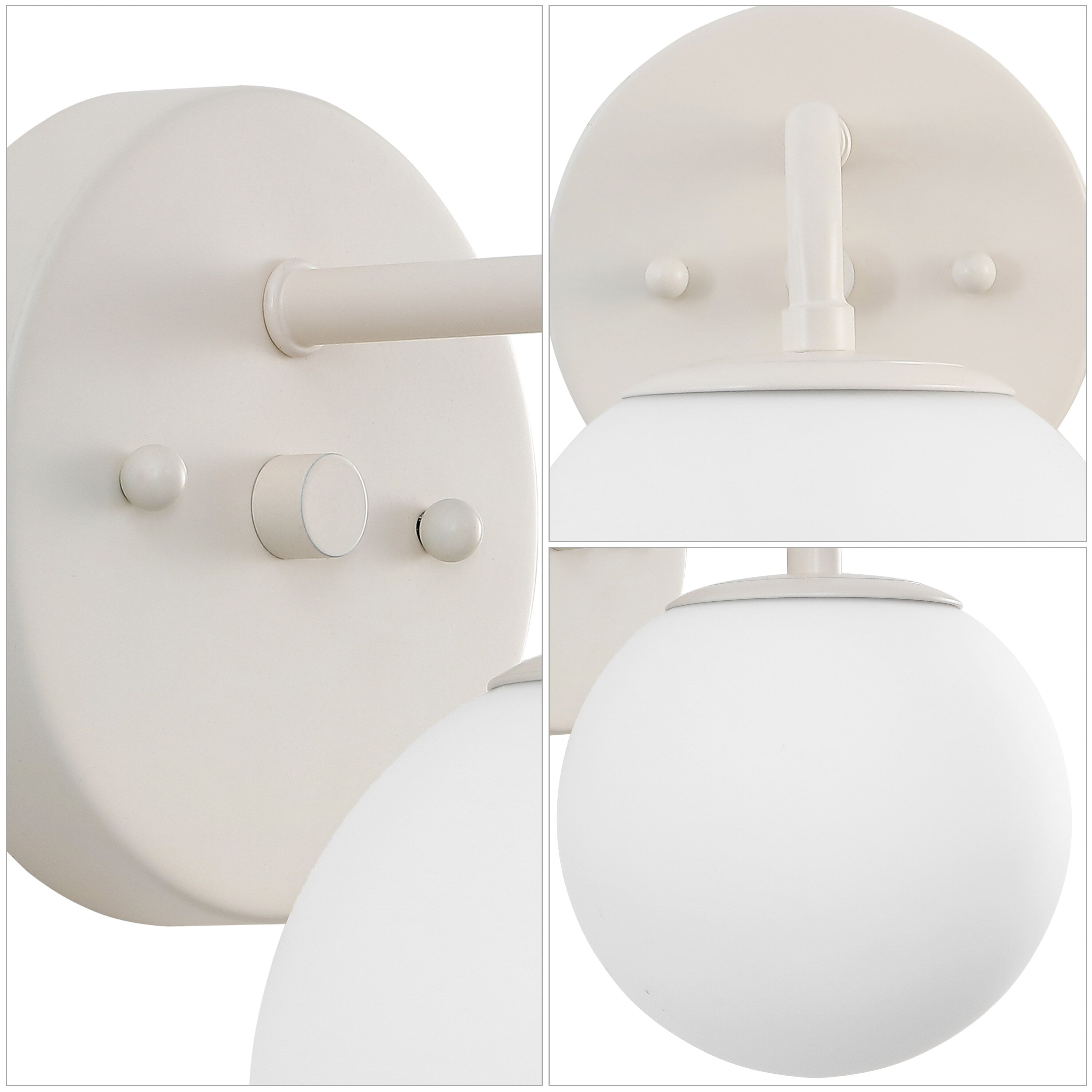 Luminaire de coiffeuse moderne à LED en métal et verre dépoli, par JONATHAN Y