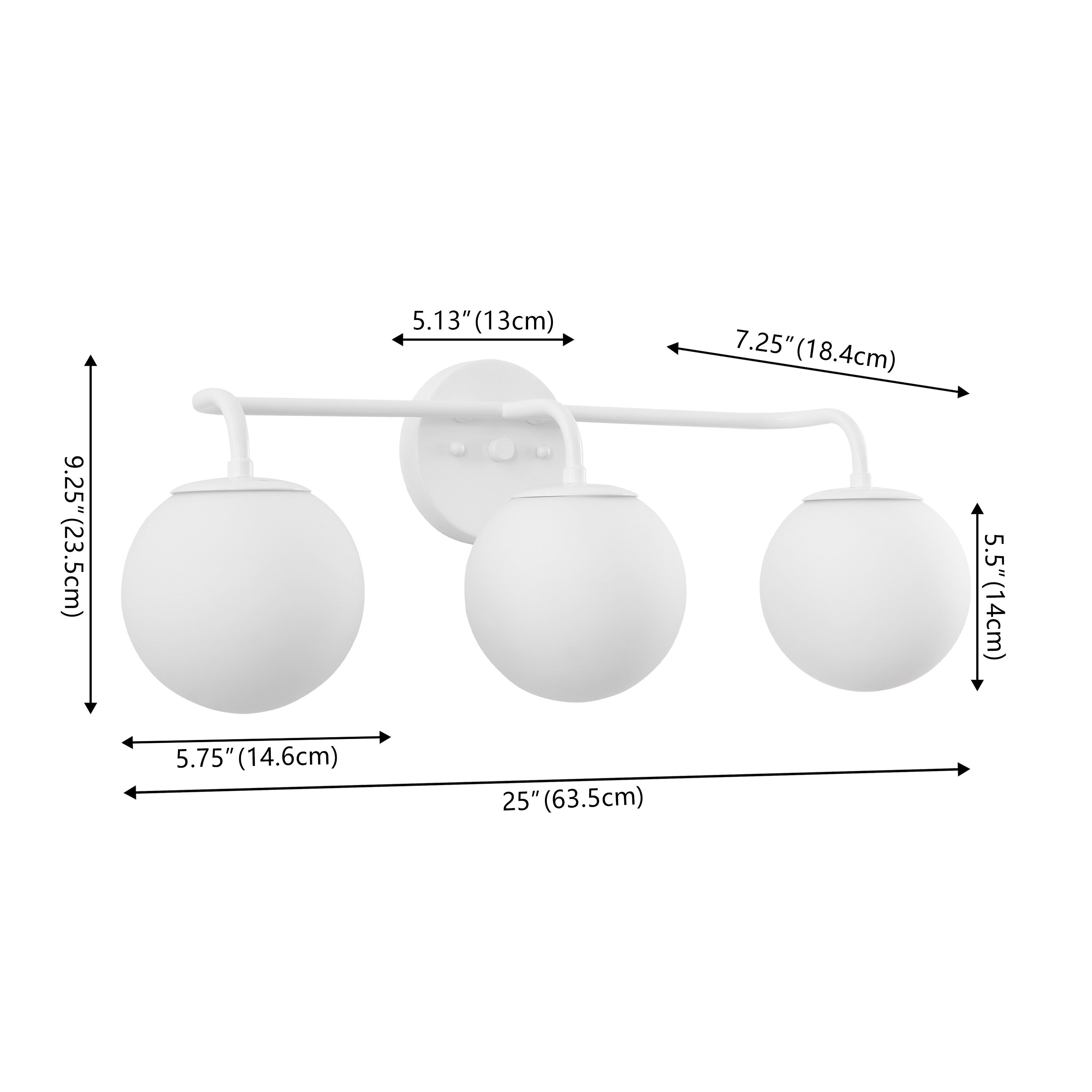 Luminaire de coiffeuse moderne à LED en métal et verre dépoli, par JONATHAN Y
