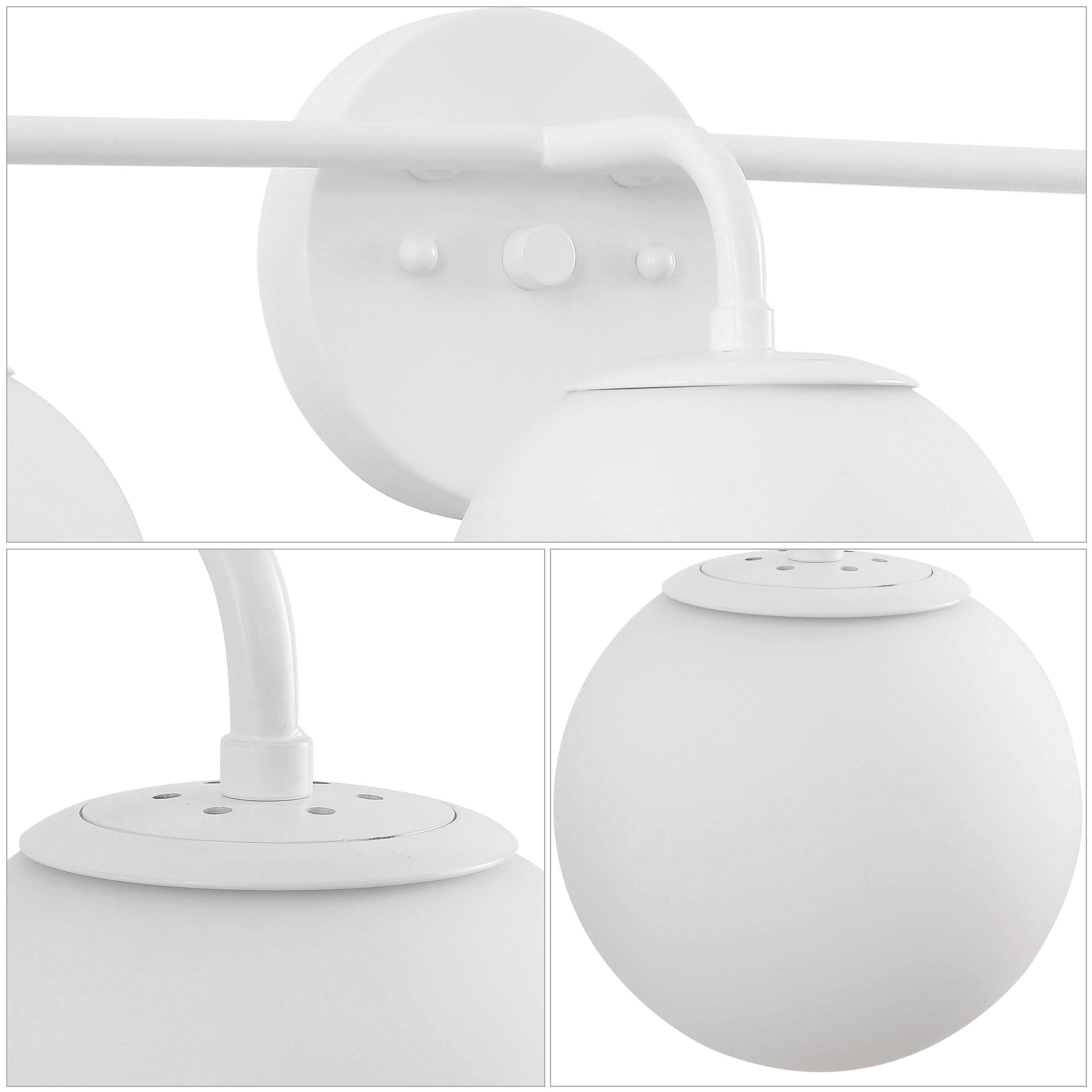 Luminaire de coiffeuse moderne à LED en métal et verre dépoli, par JONATHAN Y