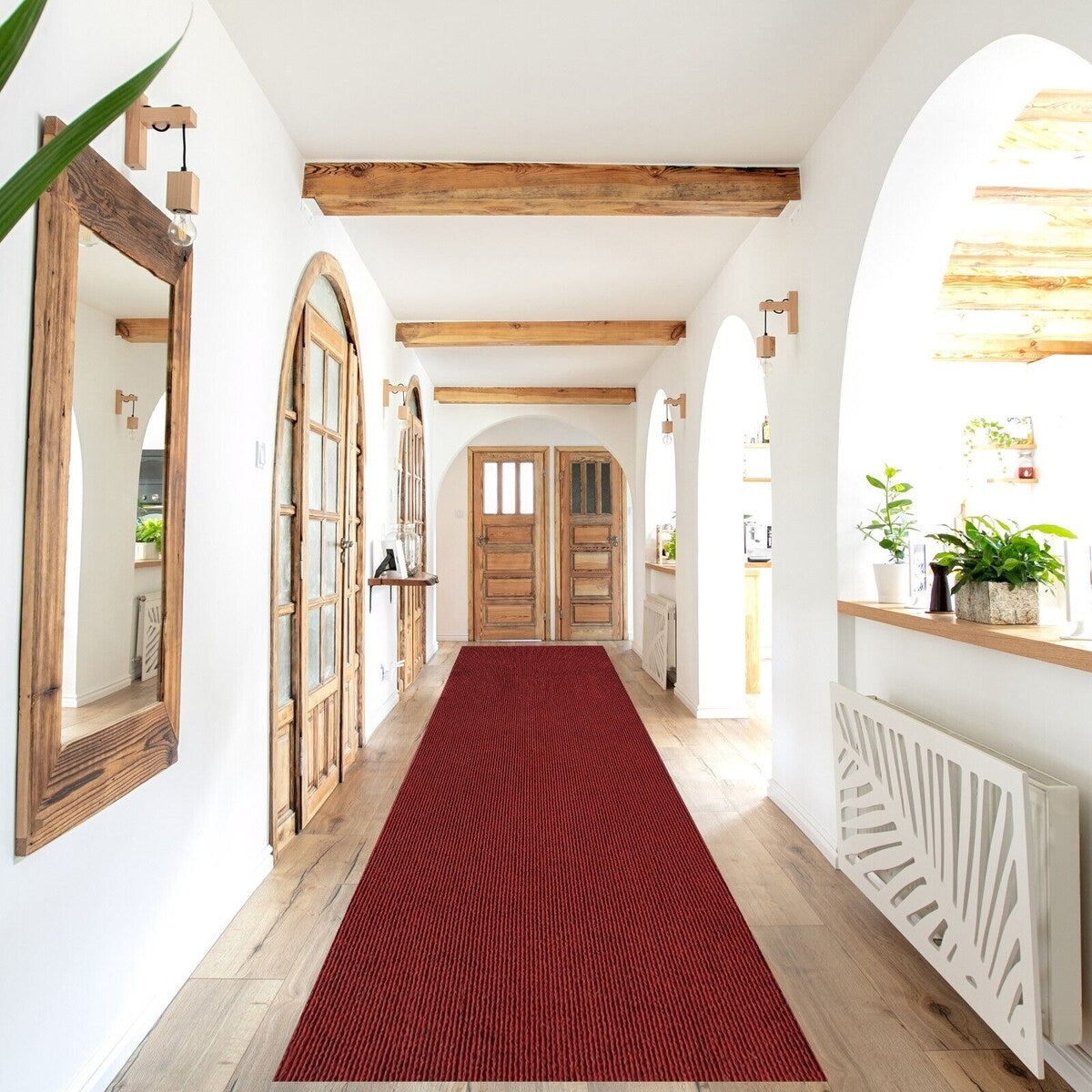 Tapis de couloir extérieur/intérieur sur mesure de 36'' de large x votre choix de longueur avec support en PVC antidérapant