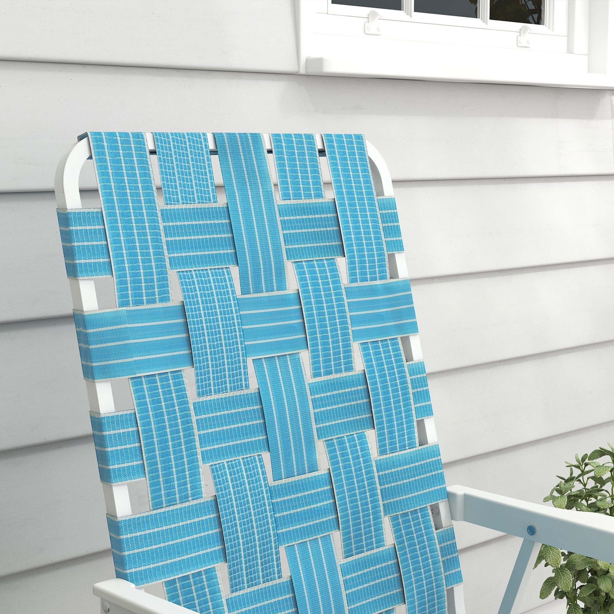 Outsunny Lot de 4 chaises pliantes de jardin, chaises de camping classiques, chaises de jardin portables pour le camping