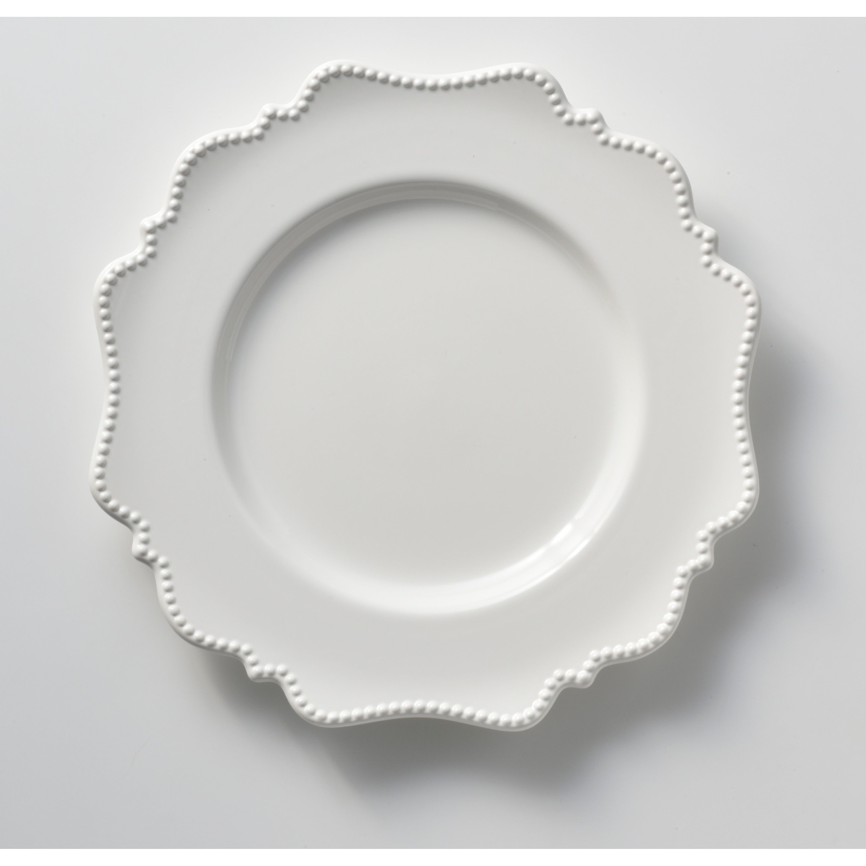 Assiette plate blanche Pinpoint Red Vanilla 11 (lot de 6)