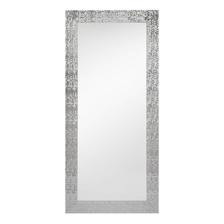 Miroir vertical pleine longueur à motif mosaïque de qualité supérieure - Miroir d'habillage complet sur pied, incliné ou autoportant
