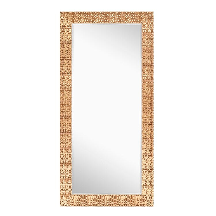 Miroir vertical pleine longueur à motif mosaïque de qualité supérieure - Miroir d'habillage complet sur pied, incliné ou autoportant