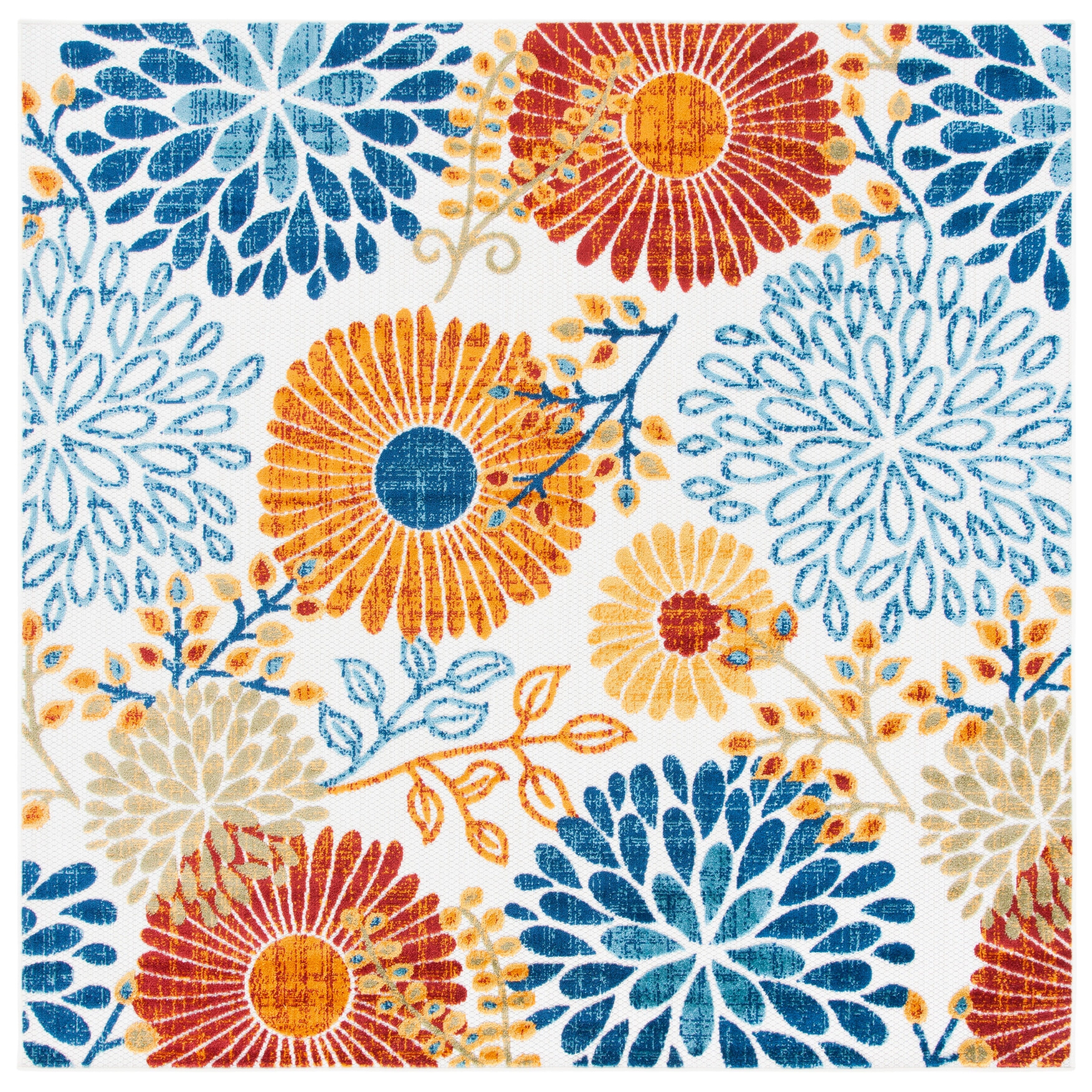 SAFAVIEH Tapis floral de patio imperméable intérieur/extérieur Cabana Hillechien