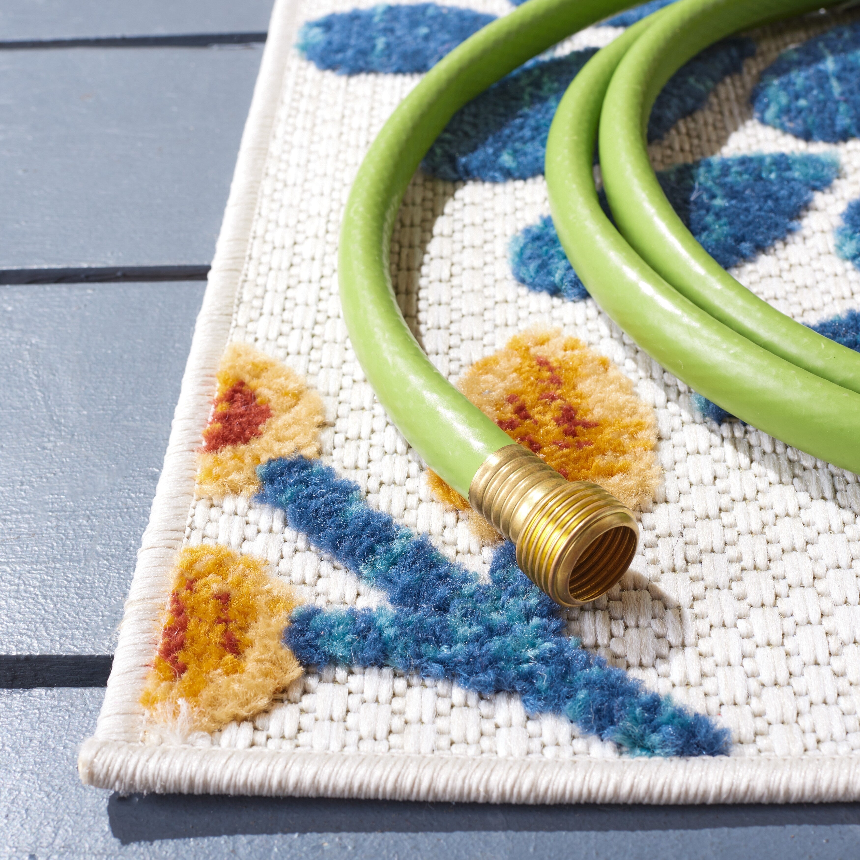 SAFAVIEH Tapis floral de patio imperméable intérieur/extérieur Cabana Hillechien