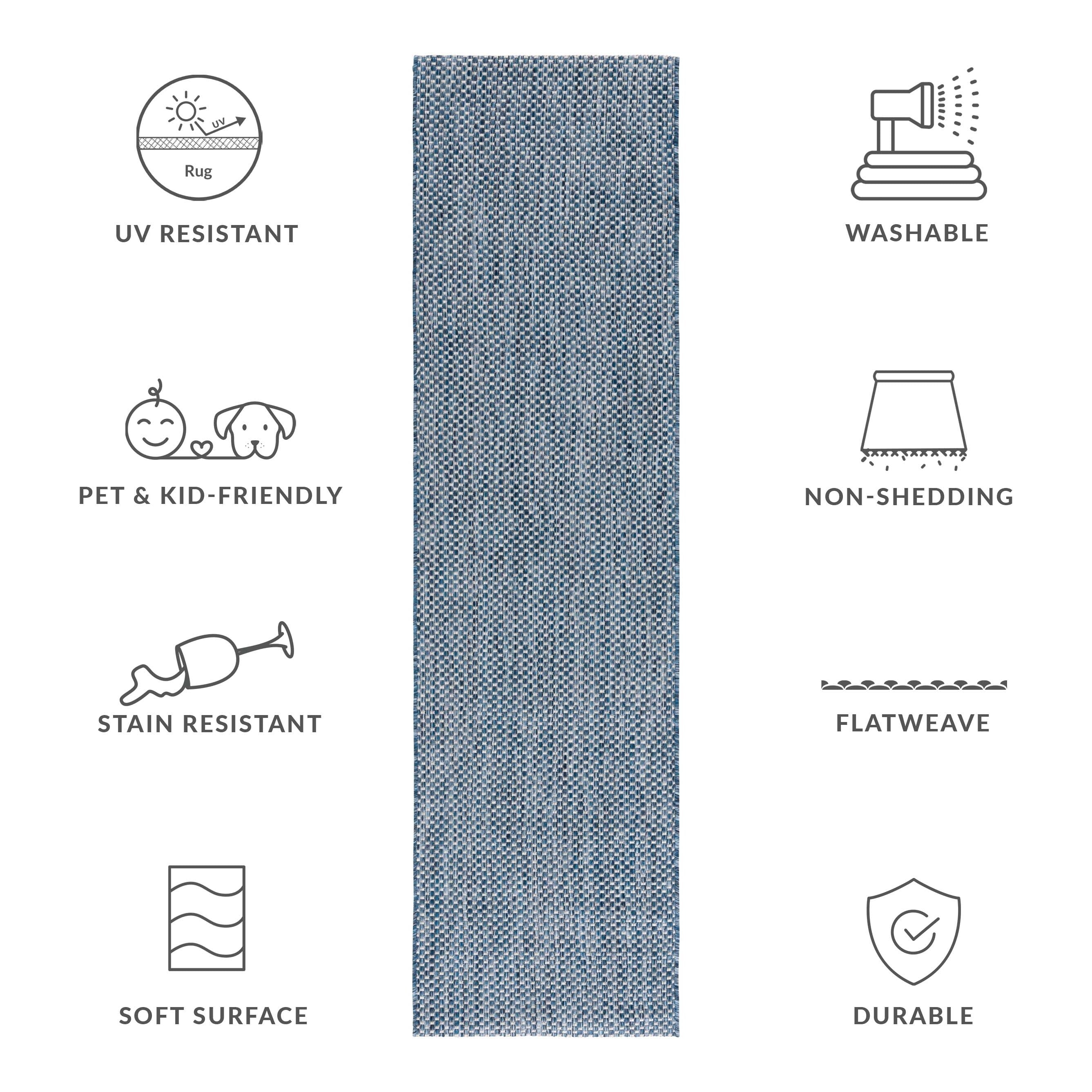 Tapis de jardin imperméable pour intérieur/extérieur SAFAVIEH Courtyard Begajeta.