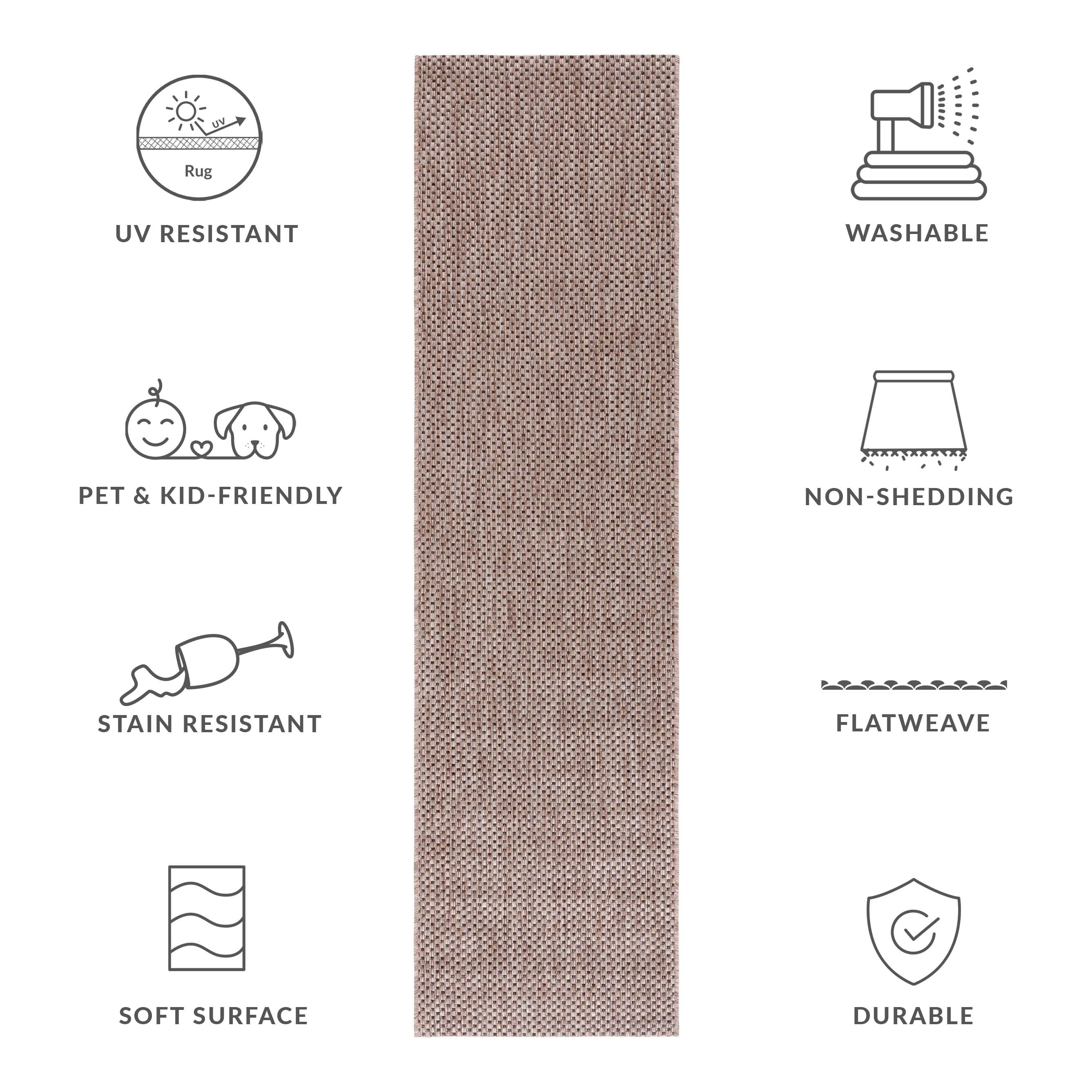 Tapis de jardin imperméable pour intérieur/extérieur SAFAVIEH Courtyard Begajeta.