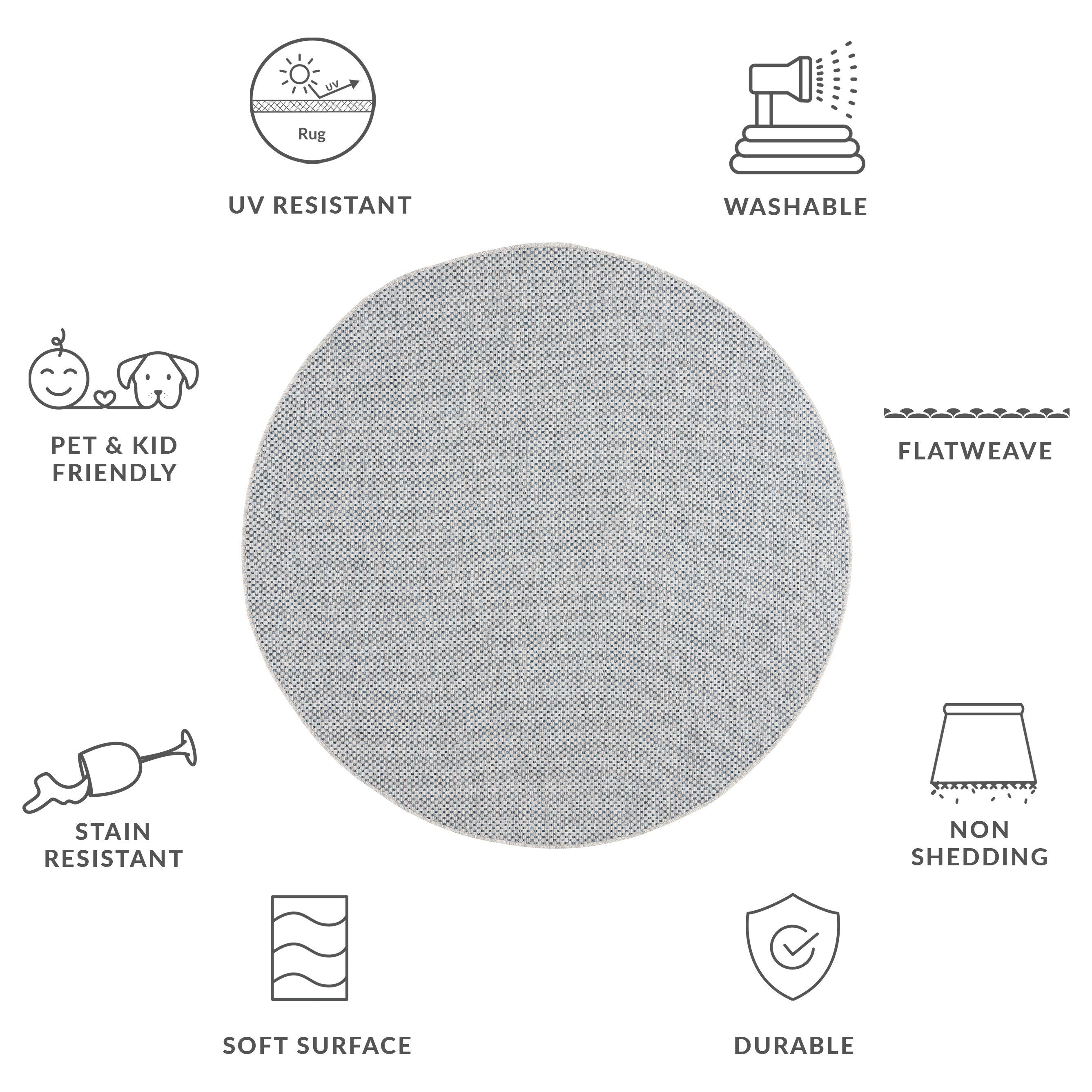 Tapis de jardin imperméable pour intérieur/extérieur SAFAVIEH Courtyard Begajeta.