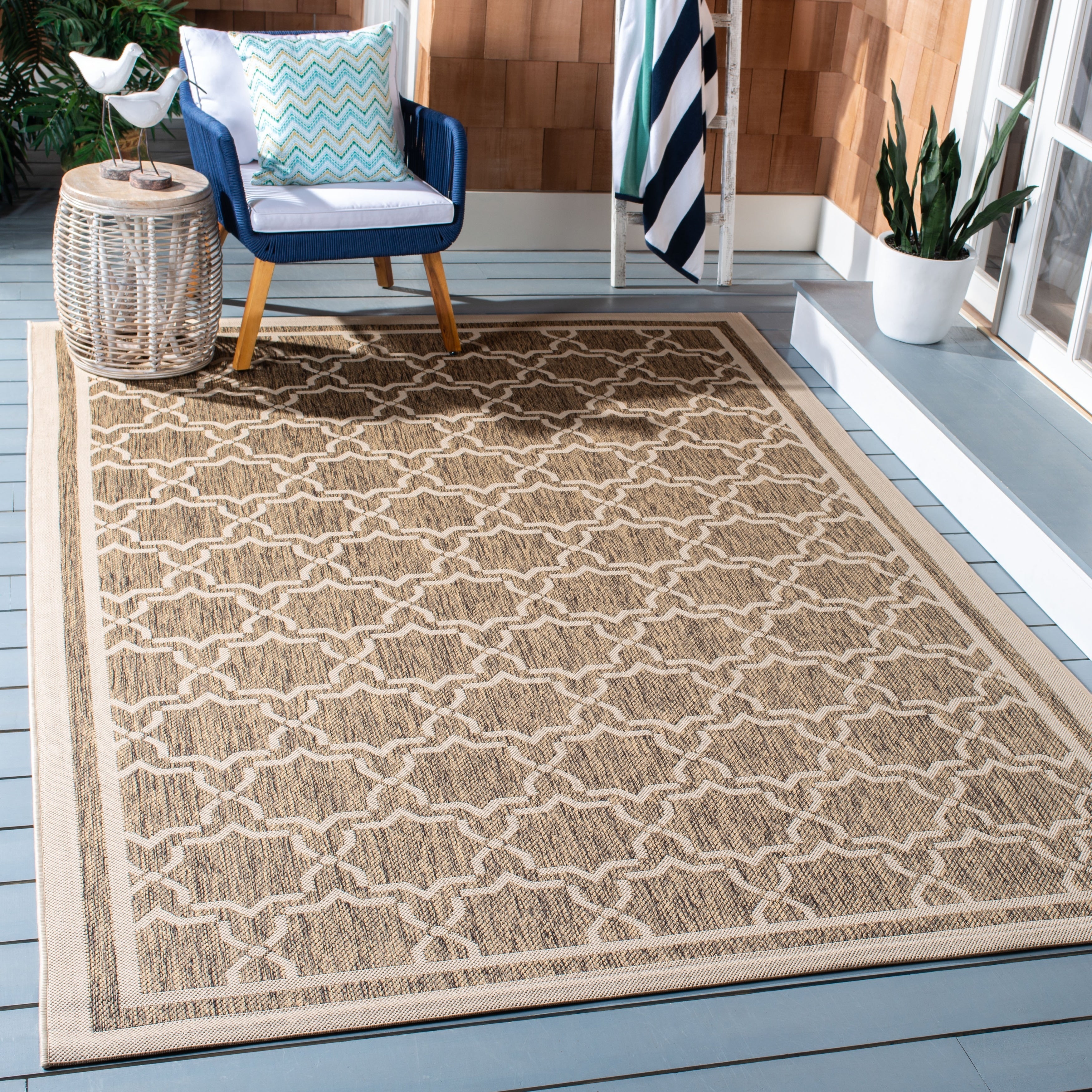 Tapis de jardin imperméable pour intérieur/extérieur SAFAVIEH Courtyard Gulsin
