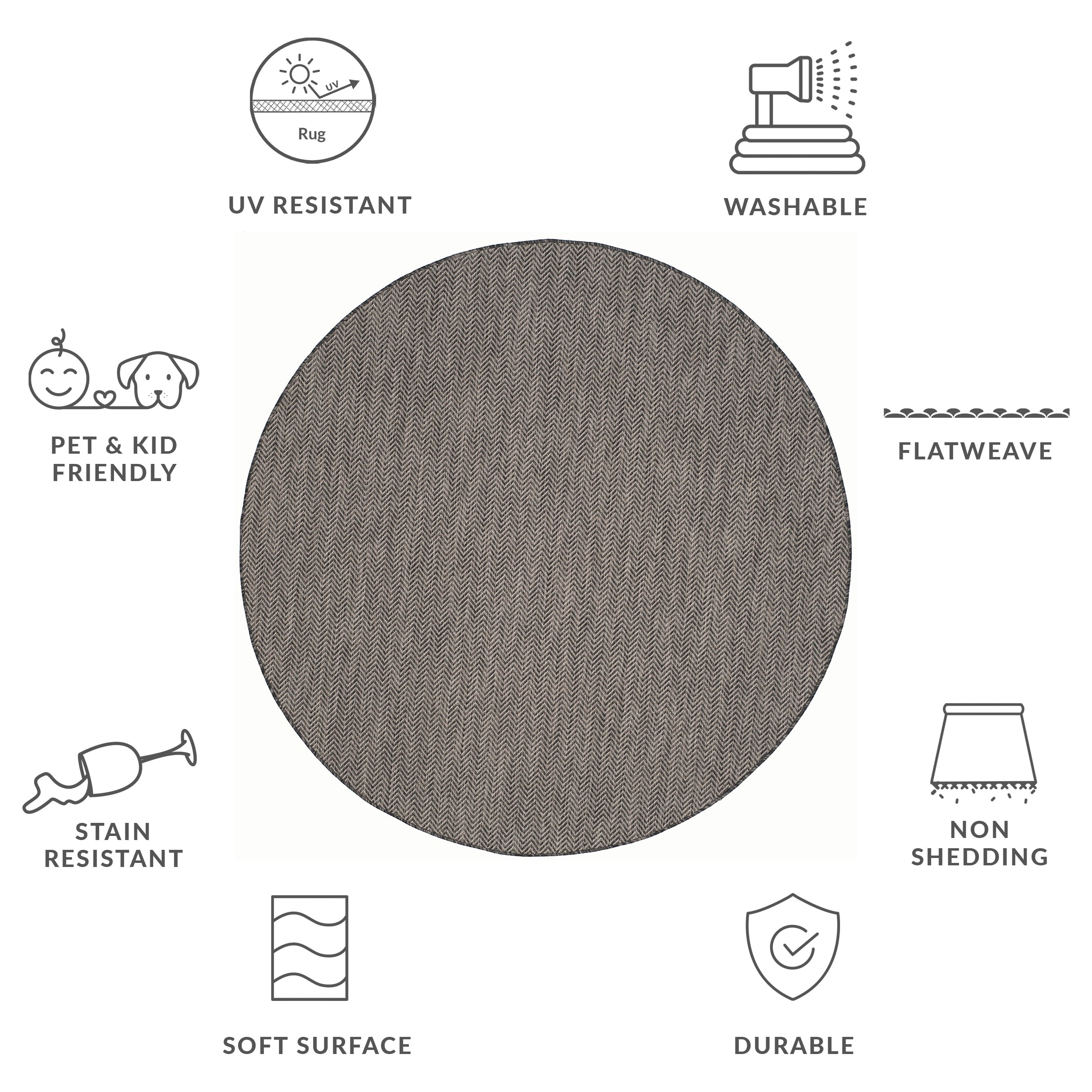 Tapis de jardin imperméable pour intérieur/extérieur SAFAVIEH Courtyard Ilmur