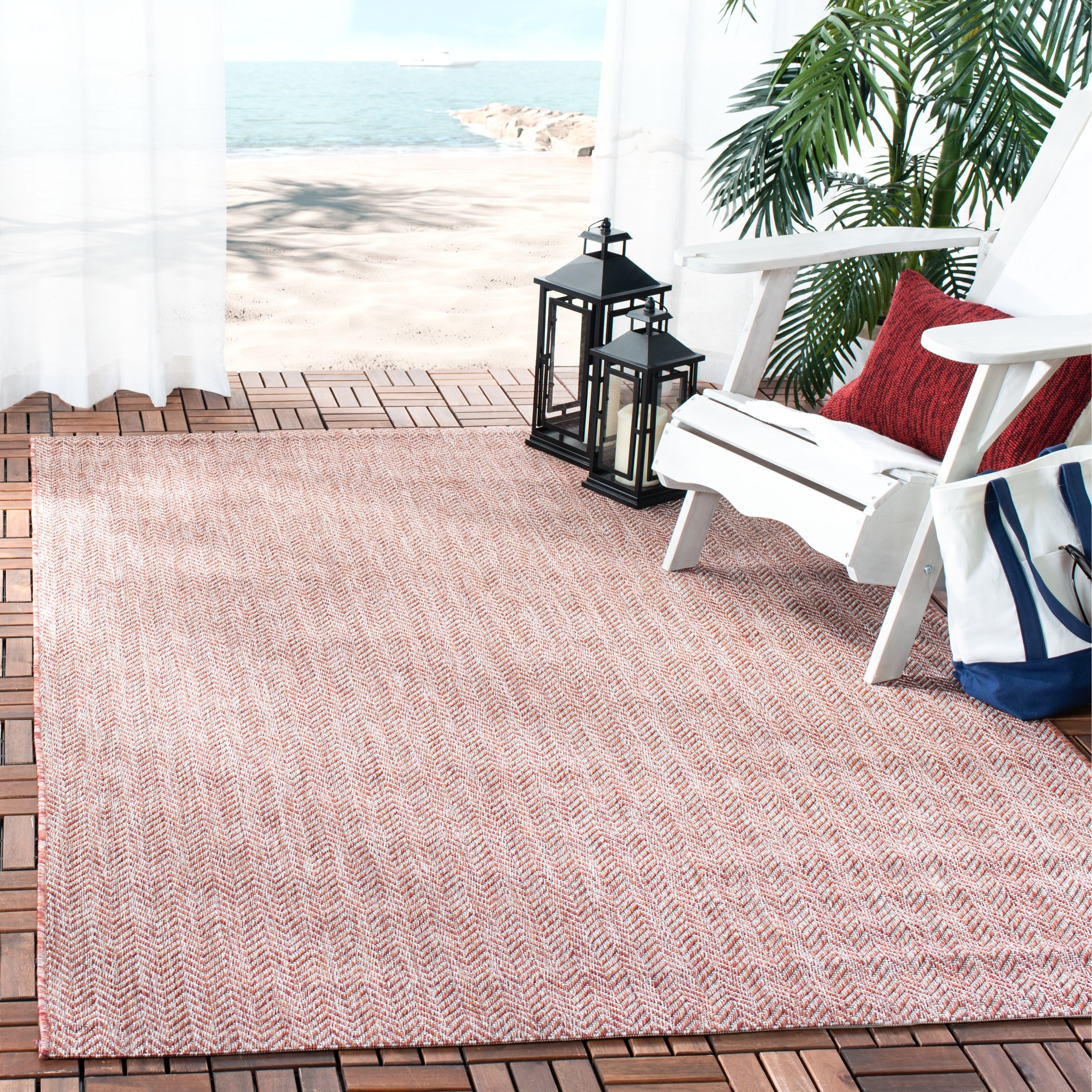 Tapis de jardin imperméable pour intérieur/extérieur SAFAVIEH Courtyard Ilmur