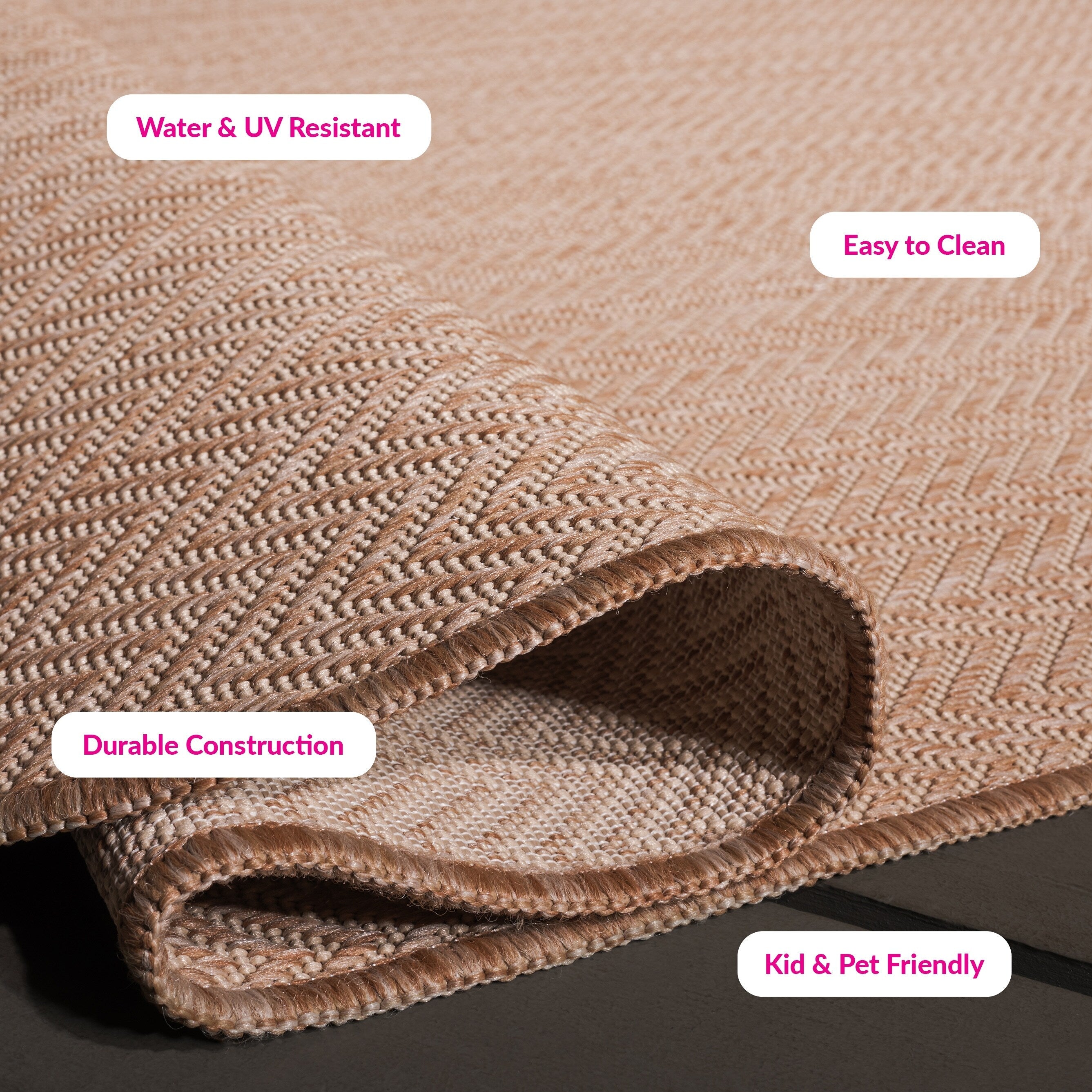 Tapis de jardin imperméable pour intérieur/extérieur SAFAVIEH Courtyard Ilmur