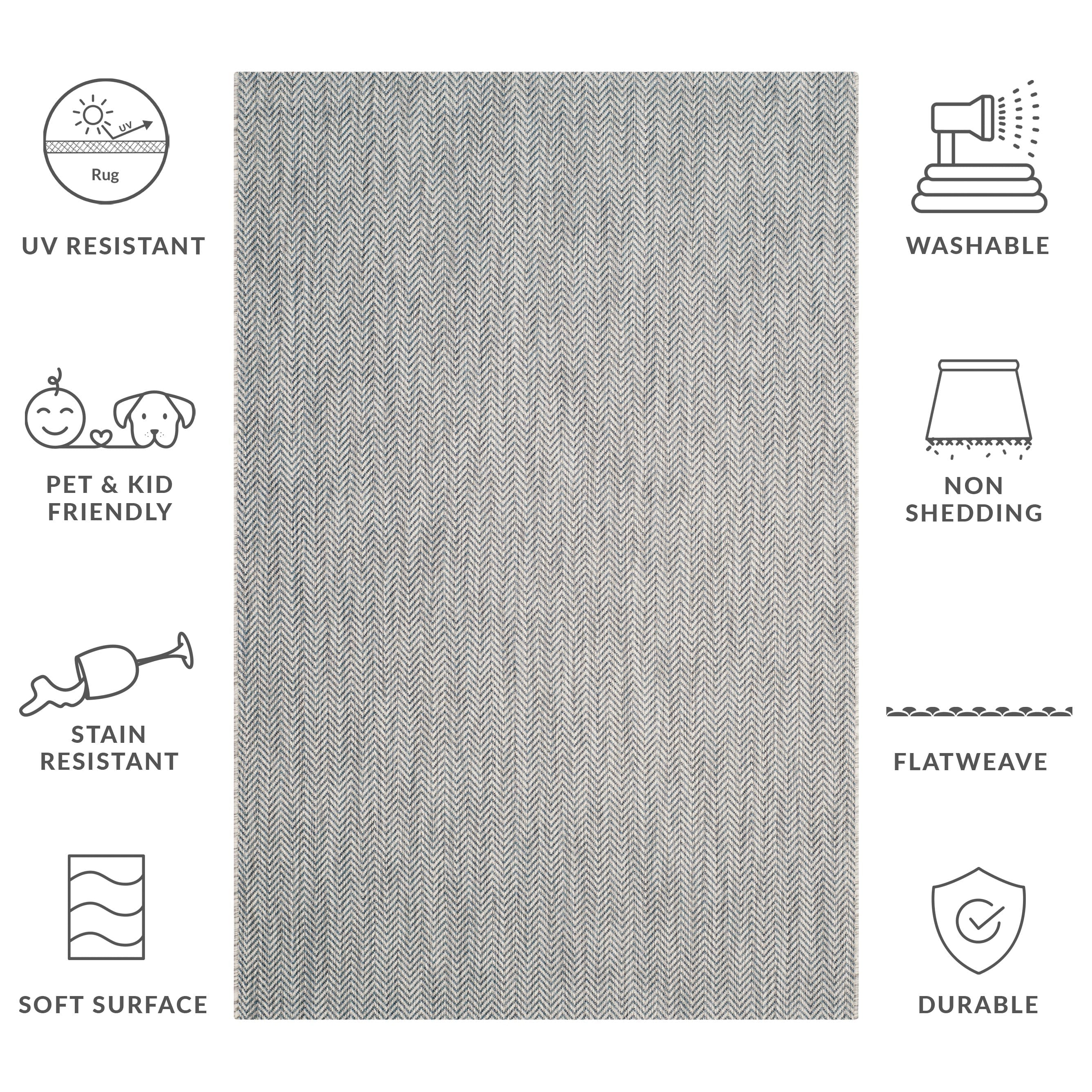 Tapis de jardin imperméable pour intérieur/extérieur SAFAVIEH Courtyard Ilmur