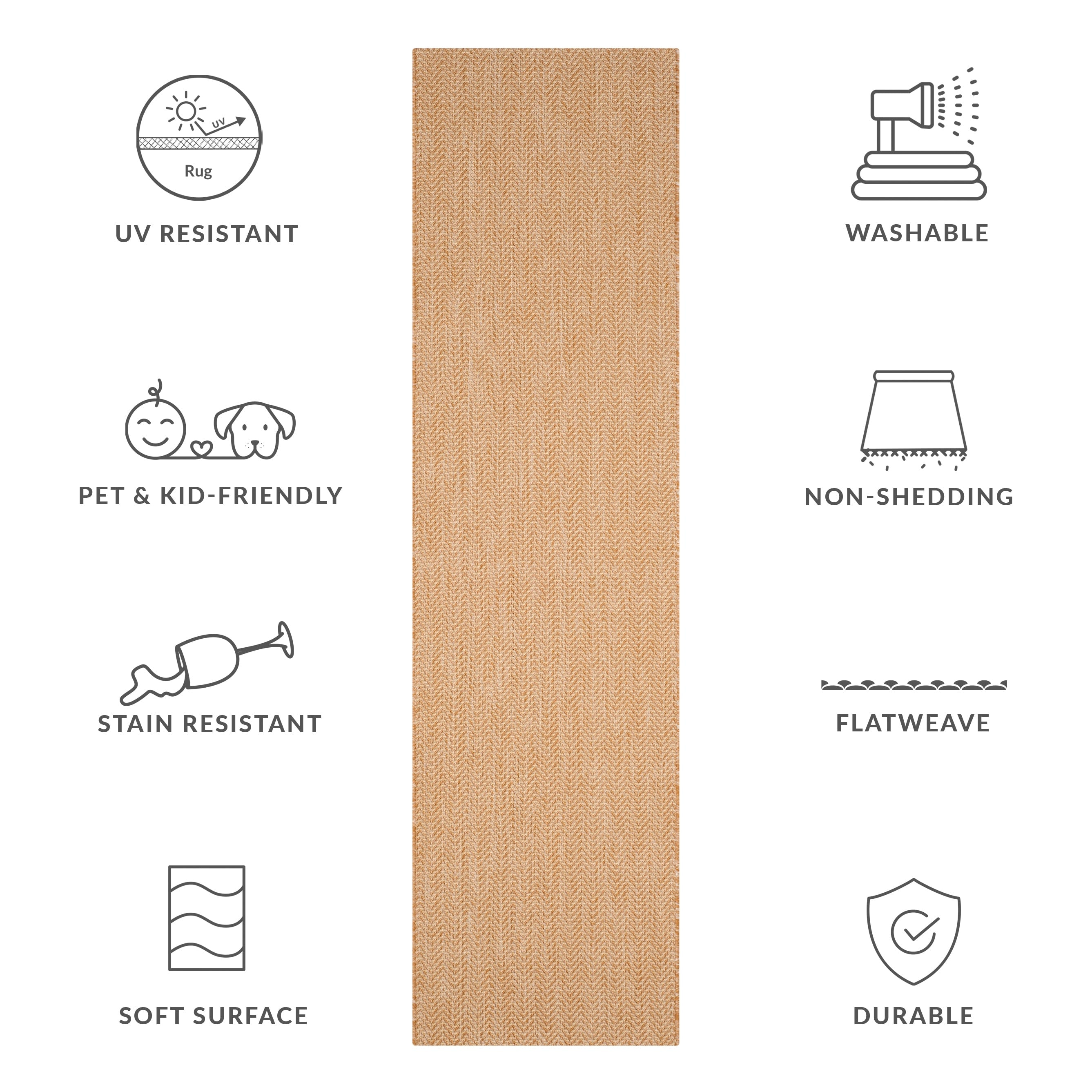 Tapis de jardin imperméable pour intérieur/extérieur SAFAVIEH Courtyard Ilmur