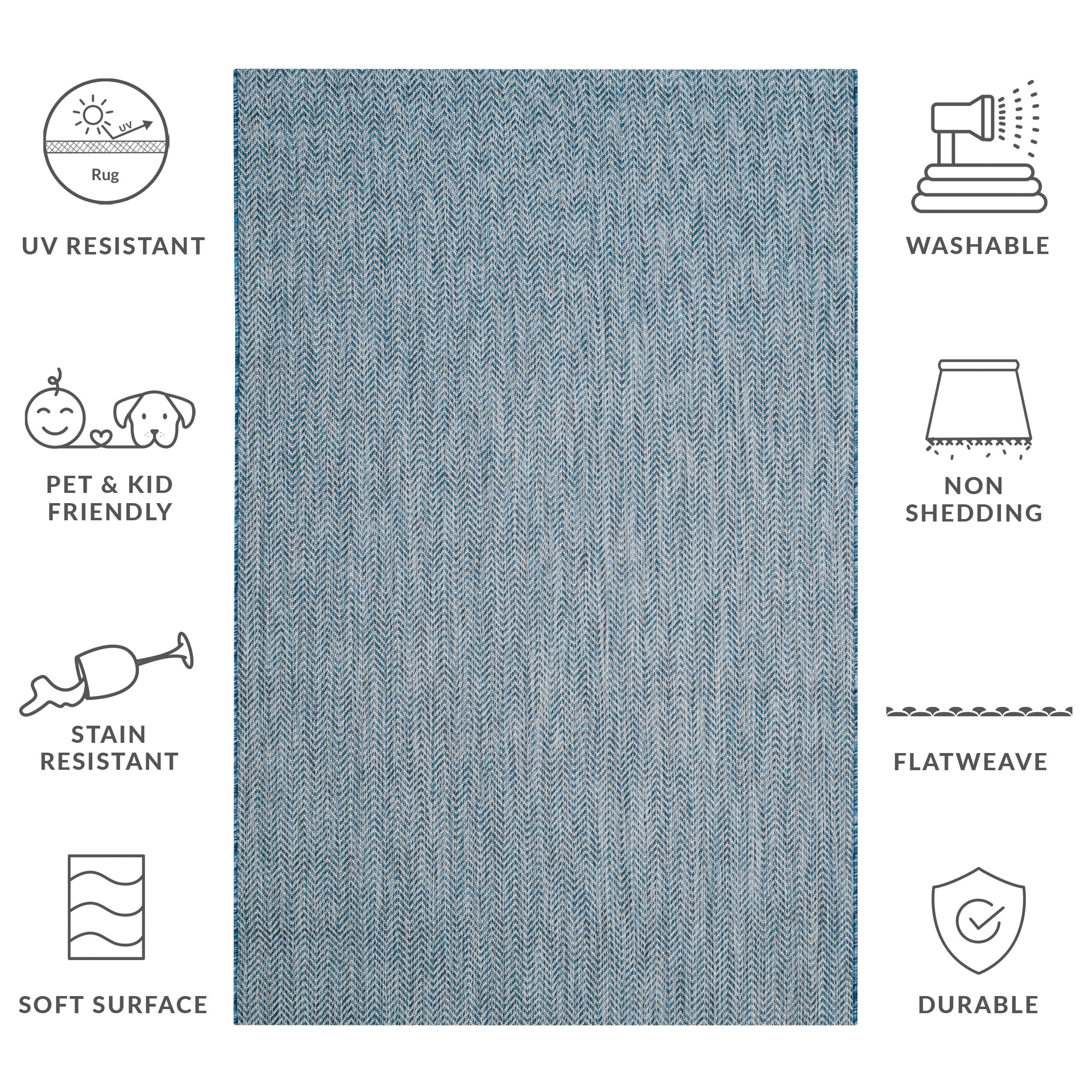 Tapis de jardin imperméable pour intérieur/extérieur SAFAVIEH Courtyard Ilmur