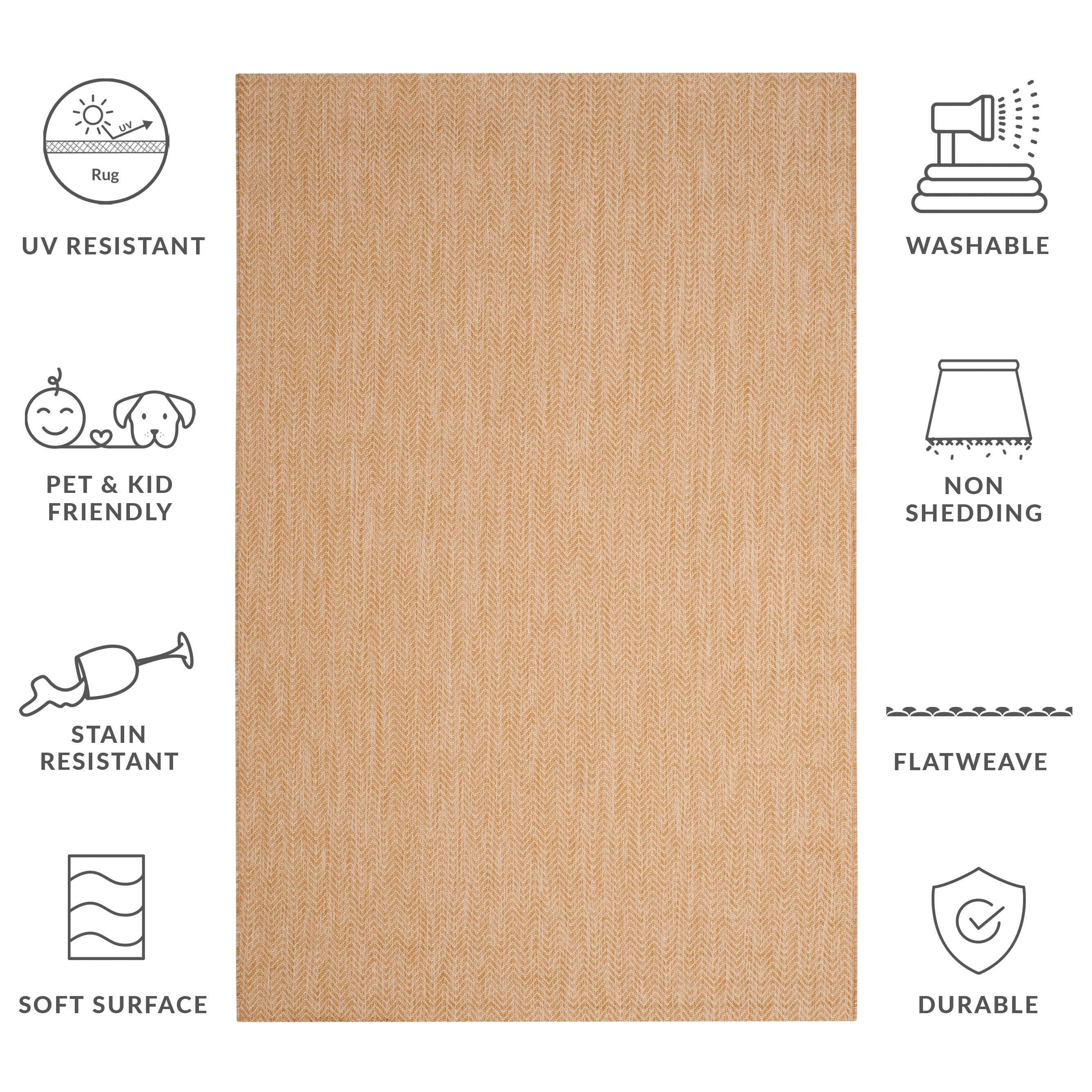 Tapis de jardin imperméable pour intérieur/extérieur SAFAVIEH Courtyard Ilmur