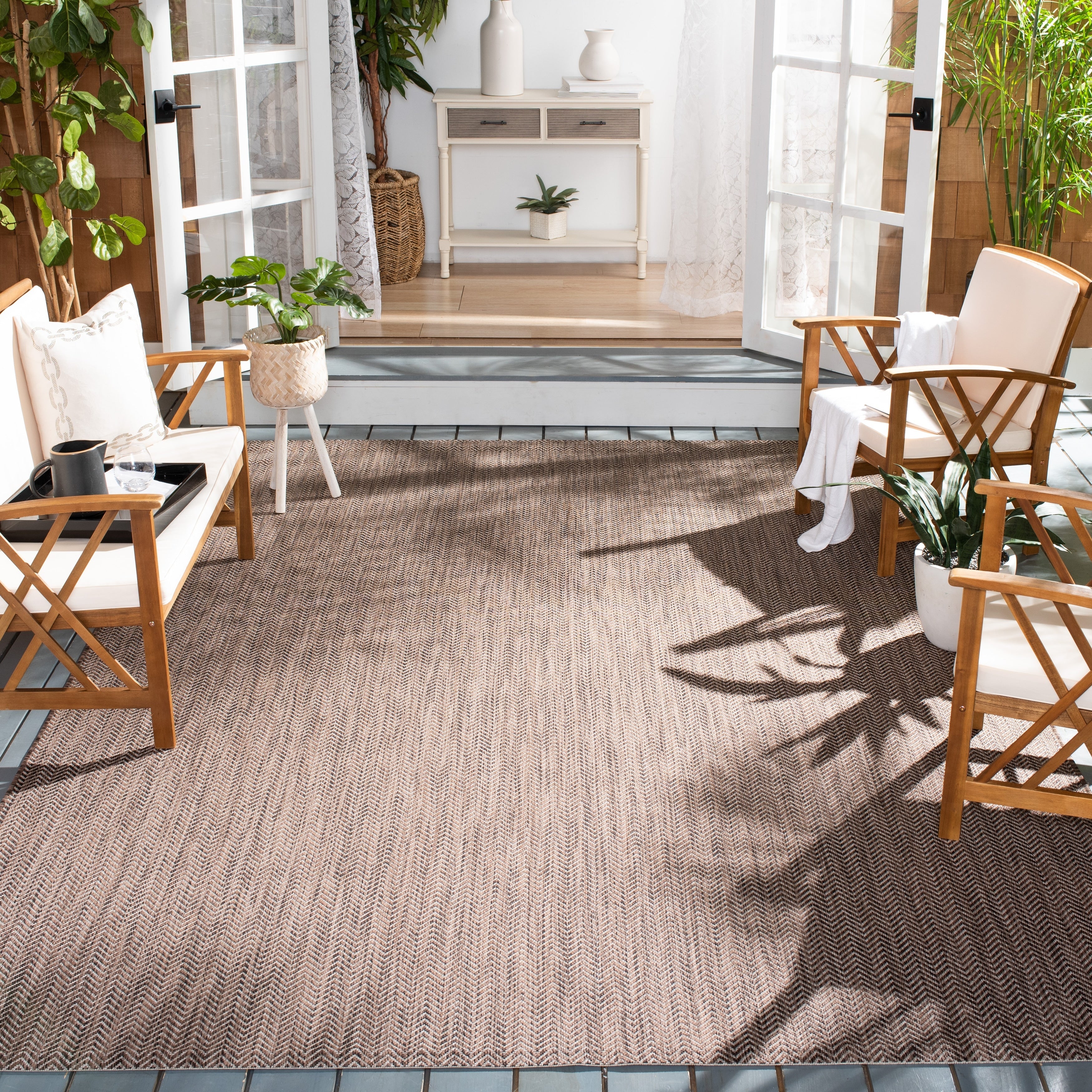Tapis de jardin imperméable pour intérieur/extérieur SAFAVIEH Courtyard Ilmur