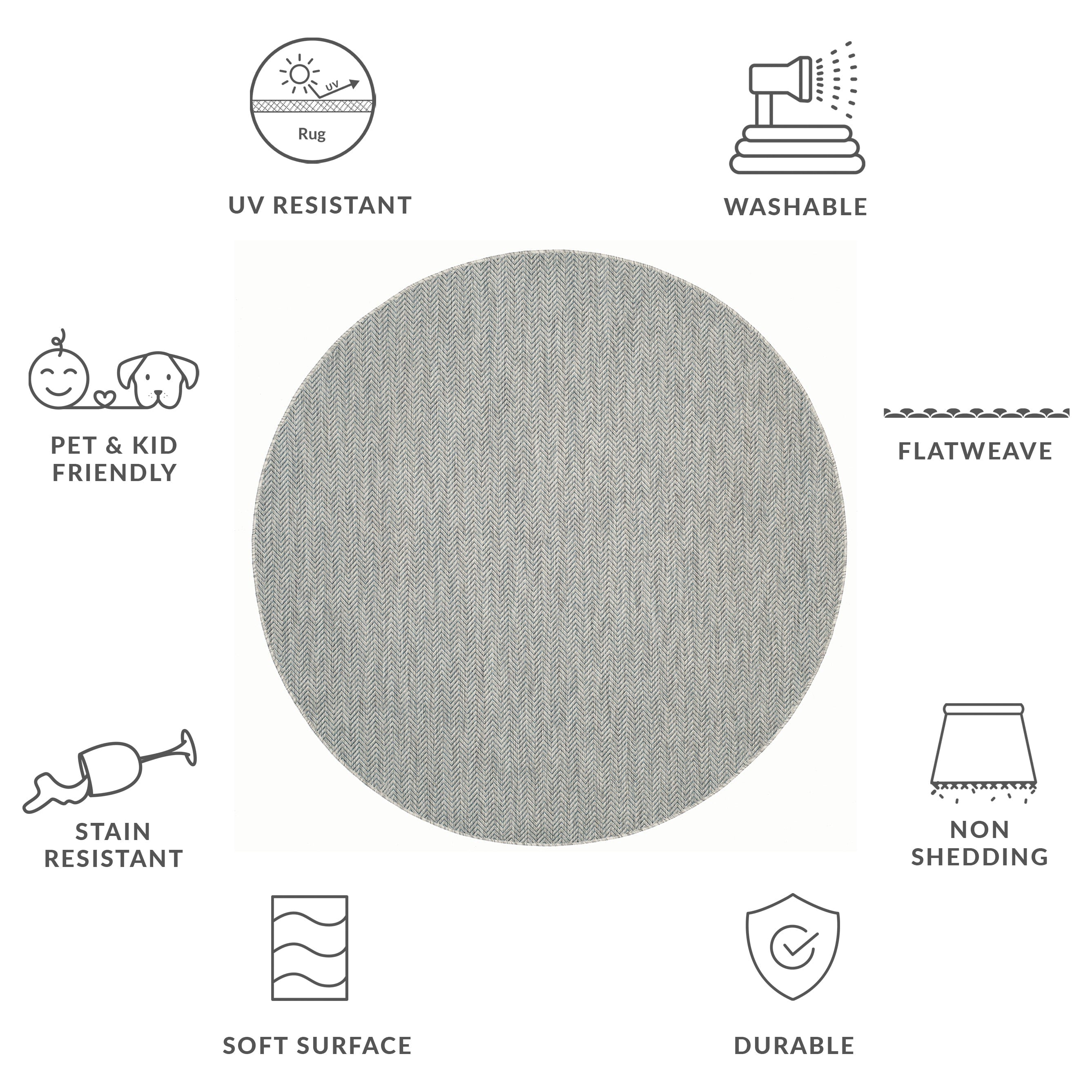 Tapis de jardin imperméable pour intérieur/extérieur SAFAVIEH Courtyard Ilmur