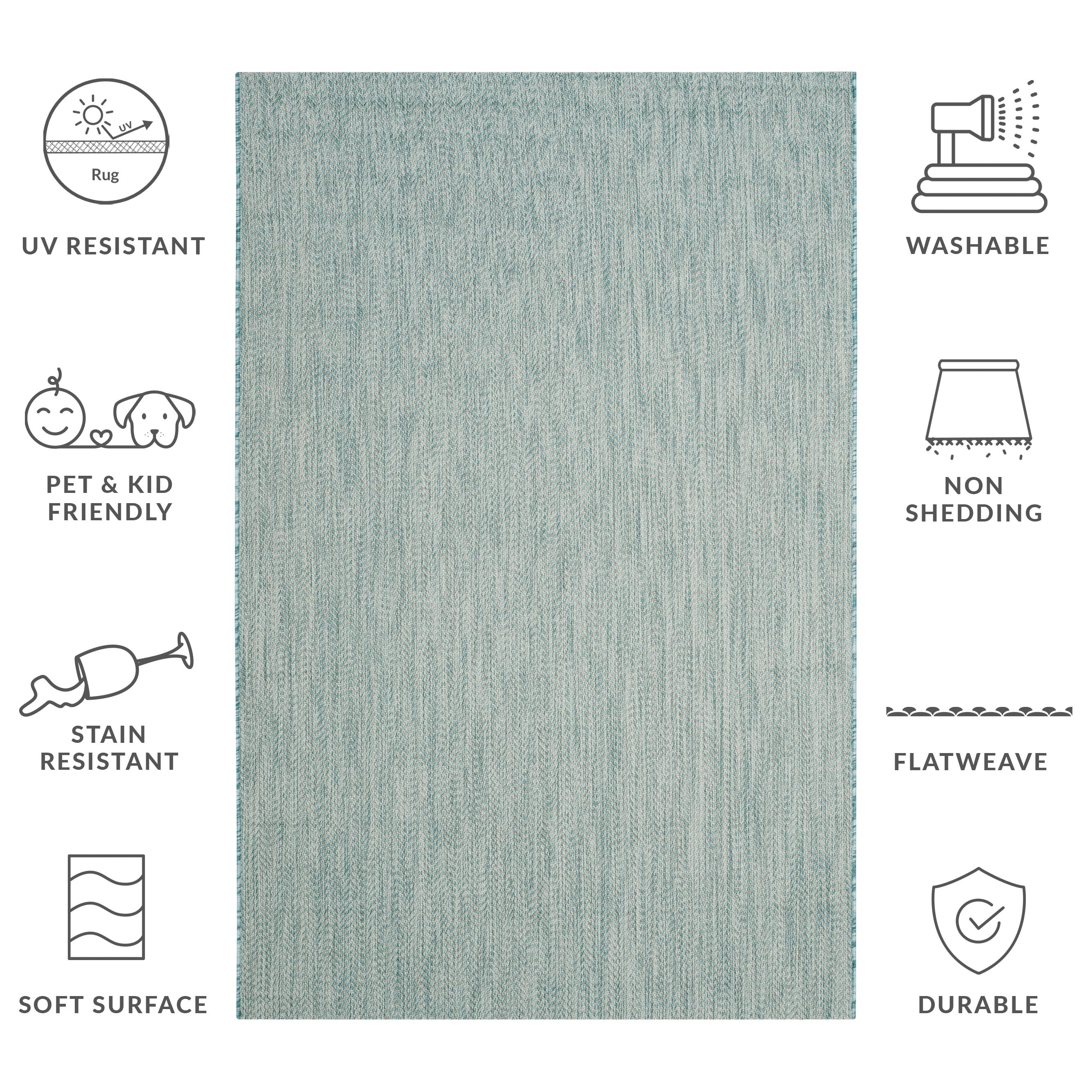 Tapis de jardin imperméable pour intérieur/extérieur SAFAVIEH Courtyard Ilmur