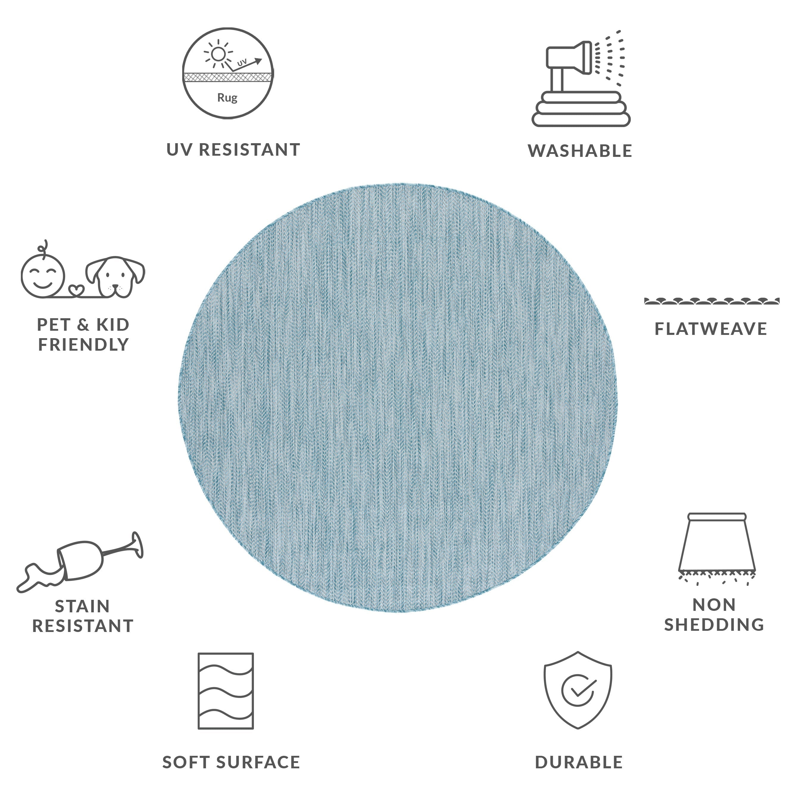 Tapis de jardin imperméable pour intérieur/extérieur SAFAVIEH Courtyard Ilmur