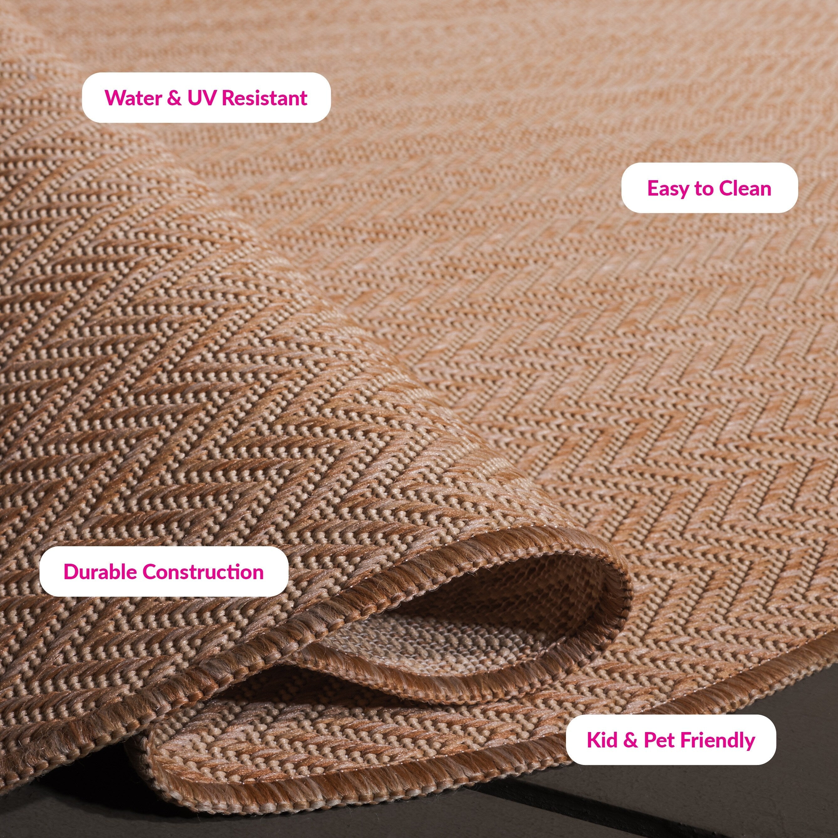 Tapis de jardin imperméable pour intérieur/extérieur SAFAVIEH Courtyard Ilmur