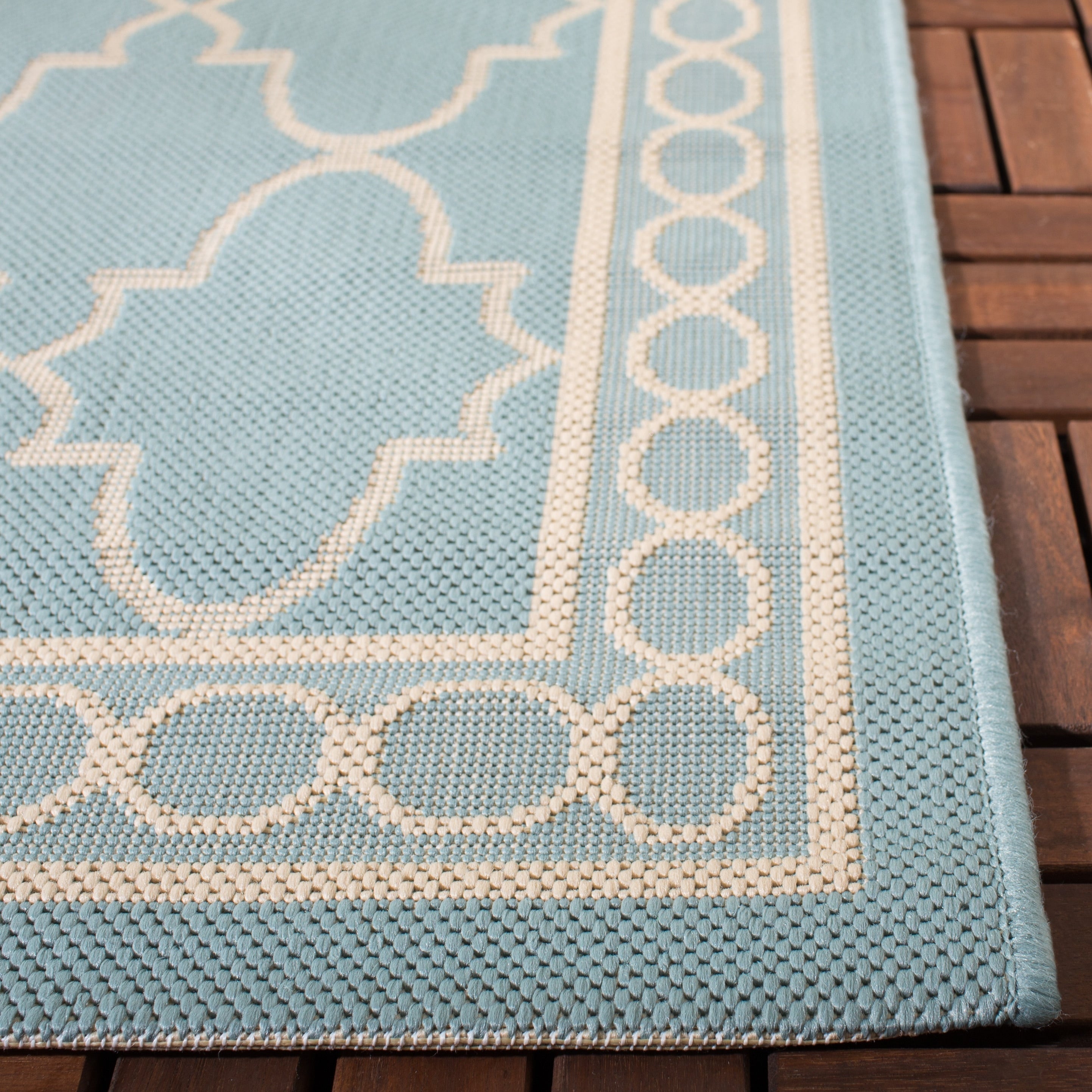 Tapis de jardin imperméable pour intérieur/extérieur SAFAVIEH Courtyard Janell Treillis