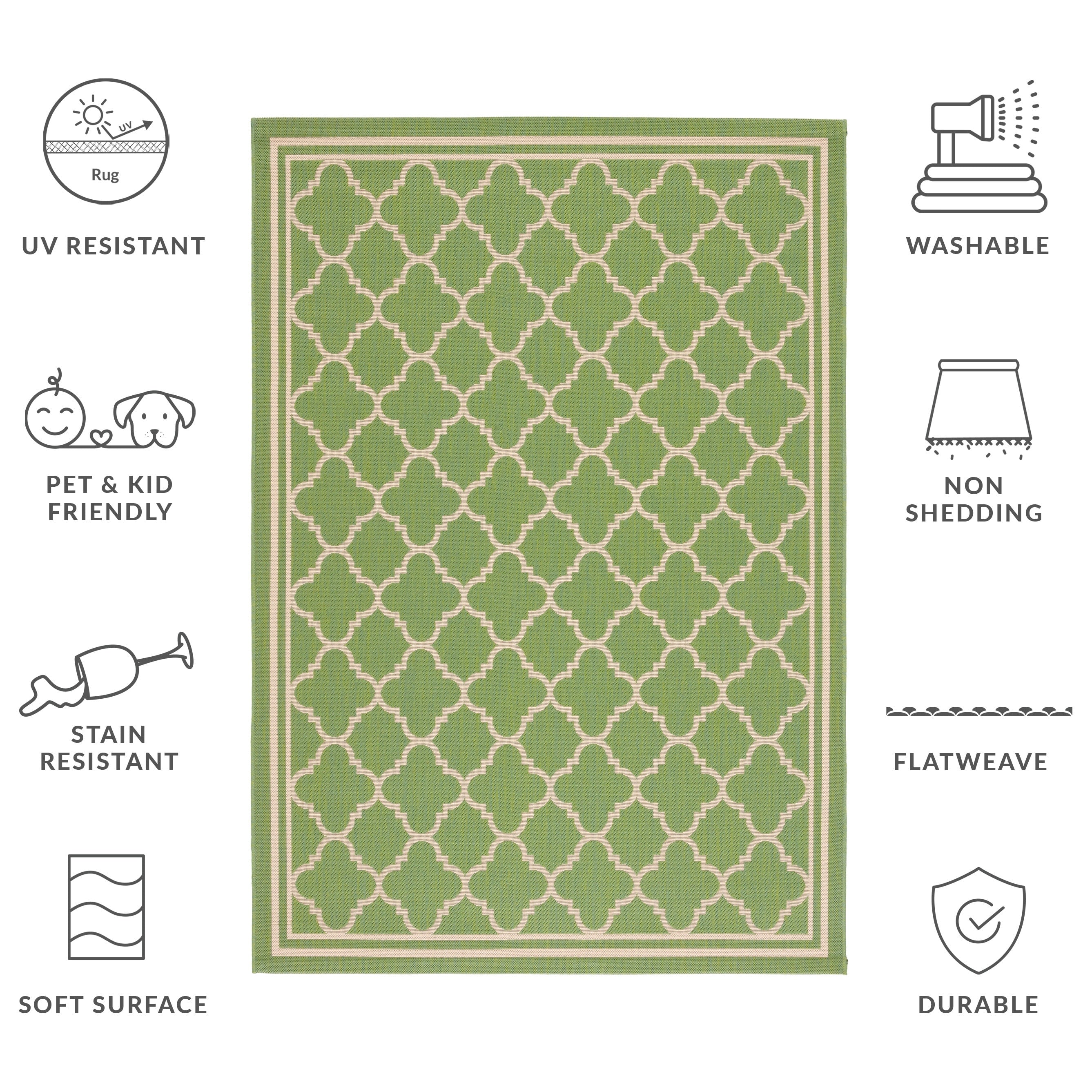 Tapis de jardin imperméable d'intérieur/extérieur SAFAVIEH Courtyard Kristelle