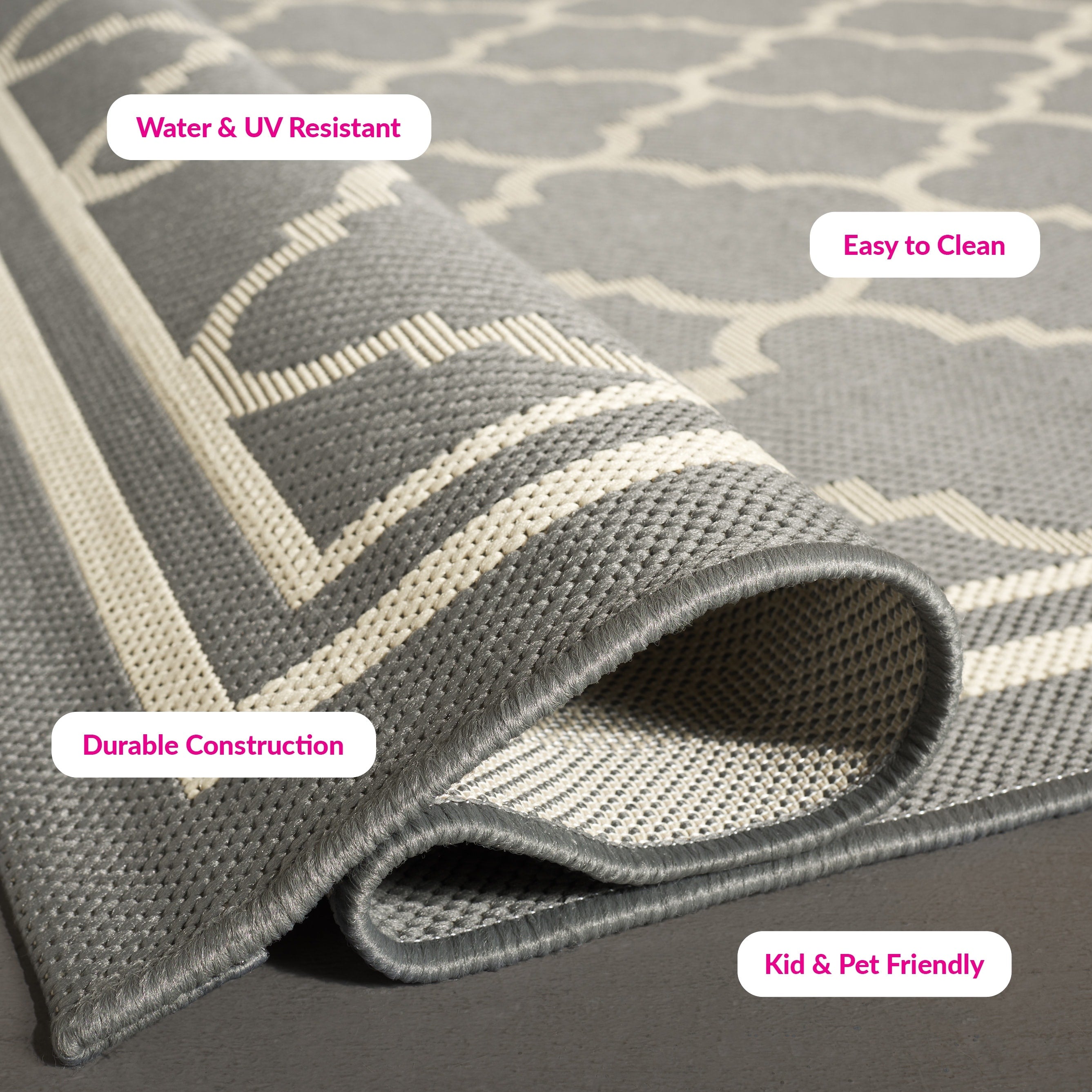 Tapis de jardin imperméable d'intérieur/extérieur SAFAVIEH Courtyard Kristelle