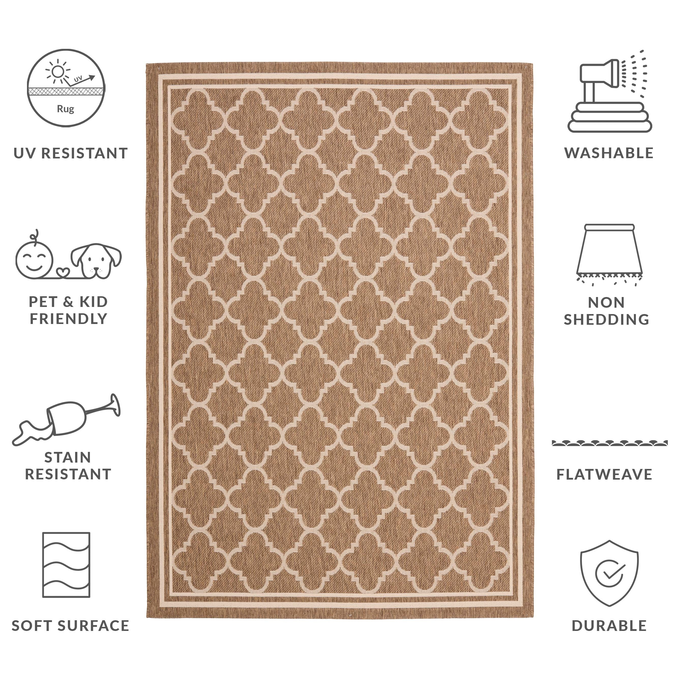 Tapis de jardin imperméable d'intérieur/extérieur SAFAVIEH Courtyard Kristelle