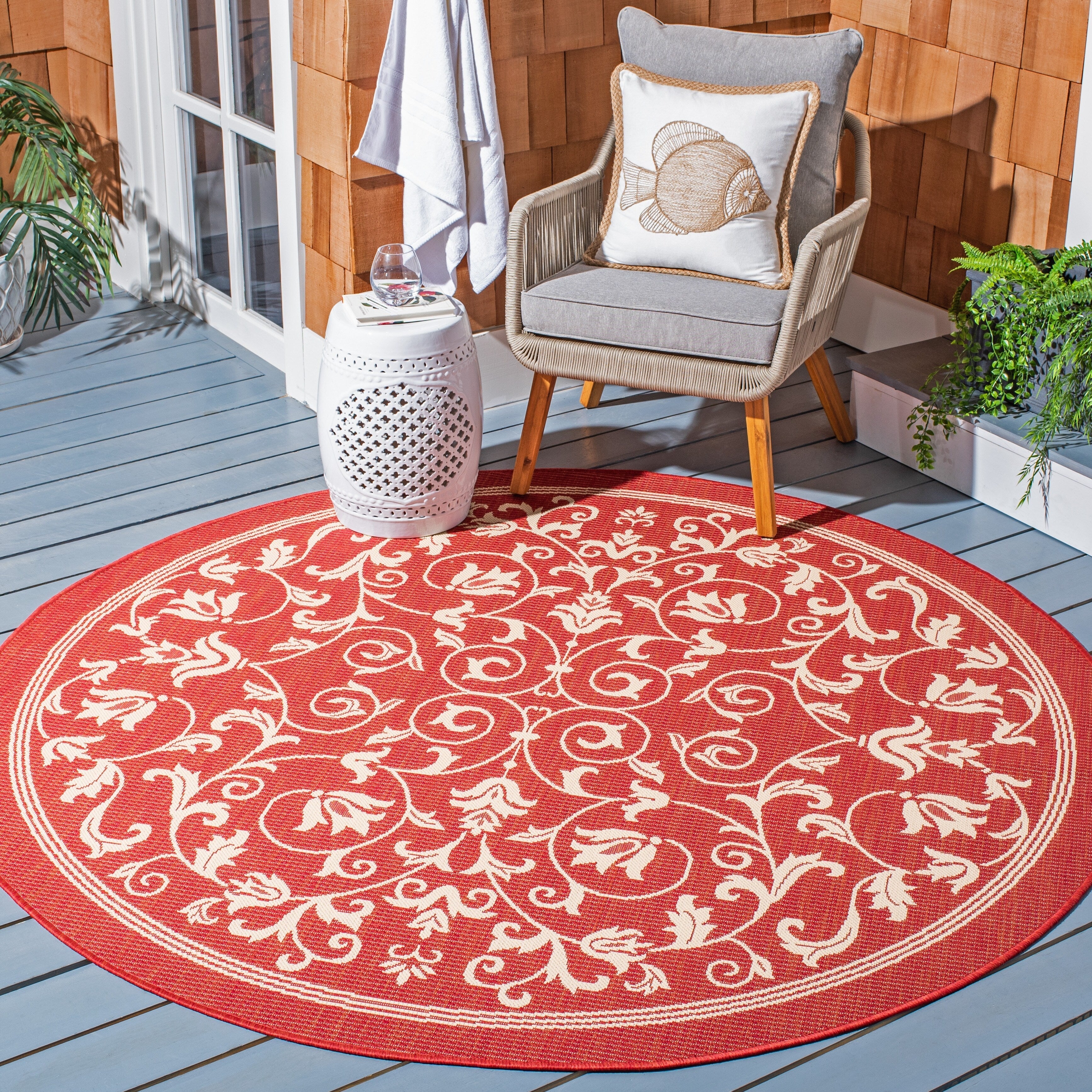 Tapis de jardin imperméable d'intérieur/extérieur SAFAVIEH Courtyard Miljeta