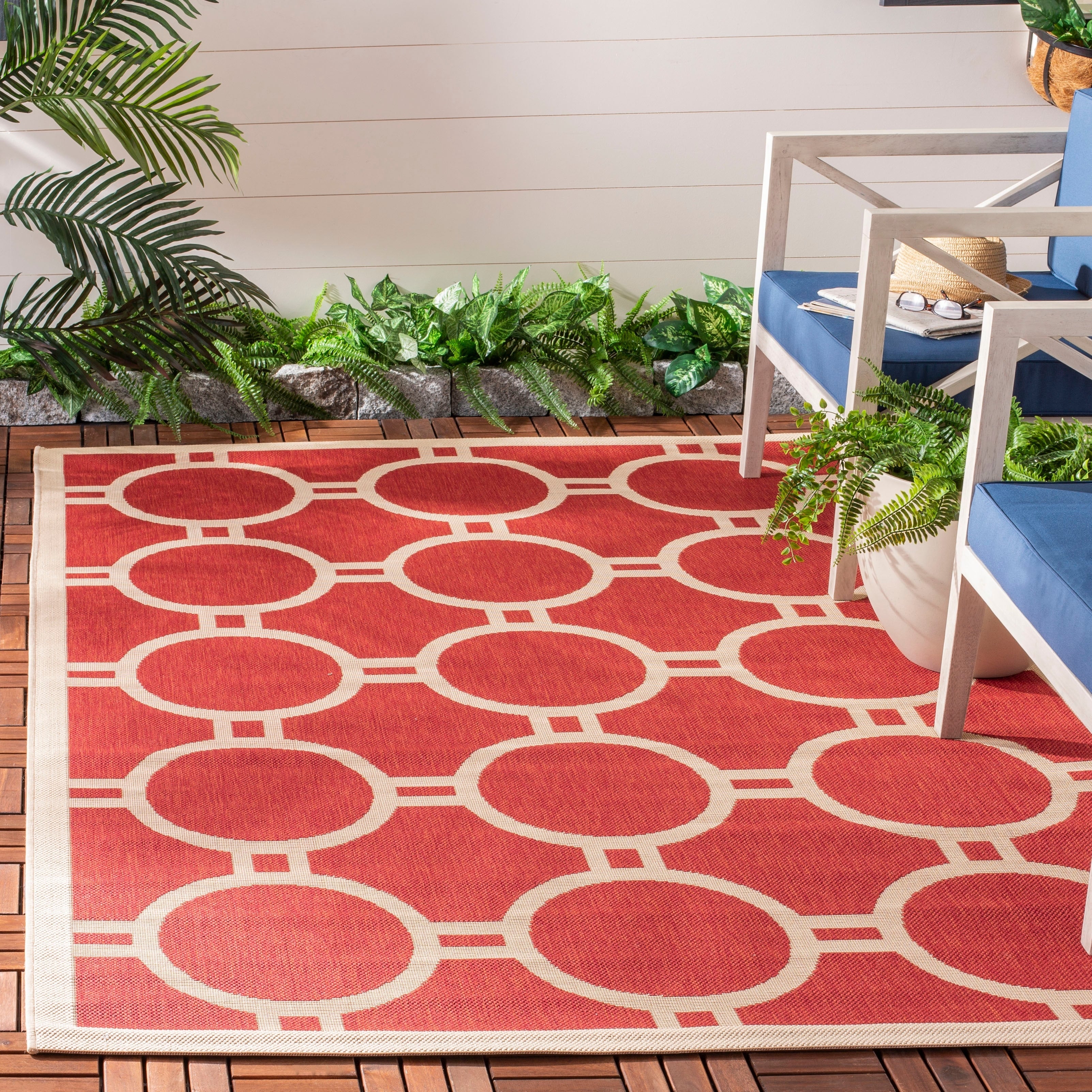Tapis de jardin imperméable d'intérieur/extérieur SAFAVIEH Courtyard Nira