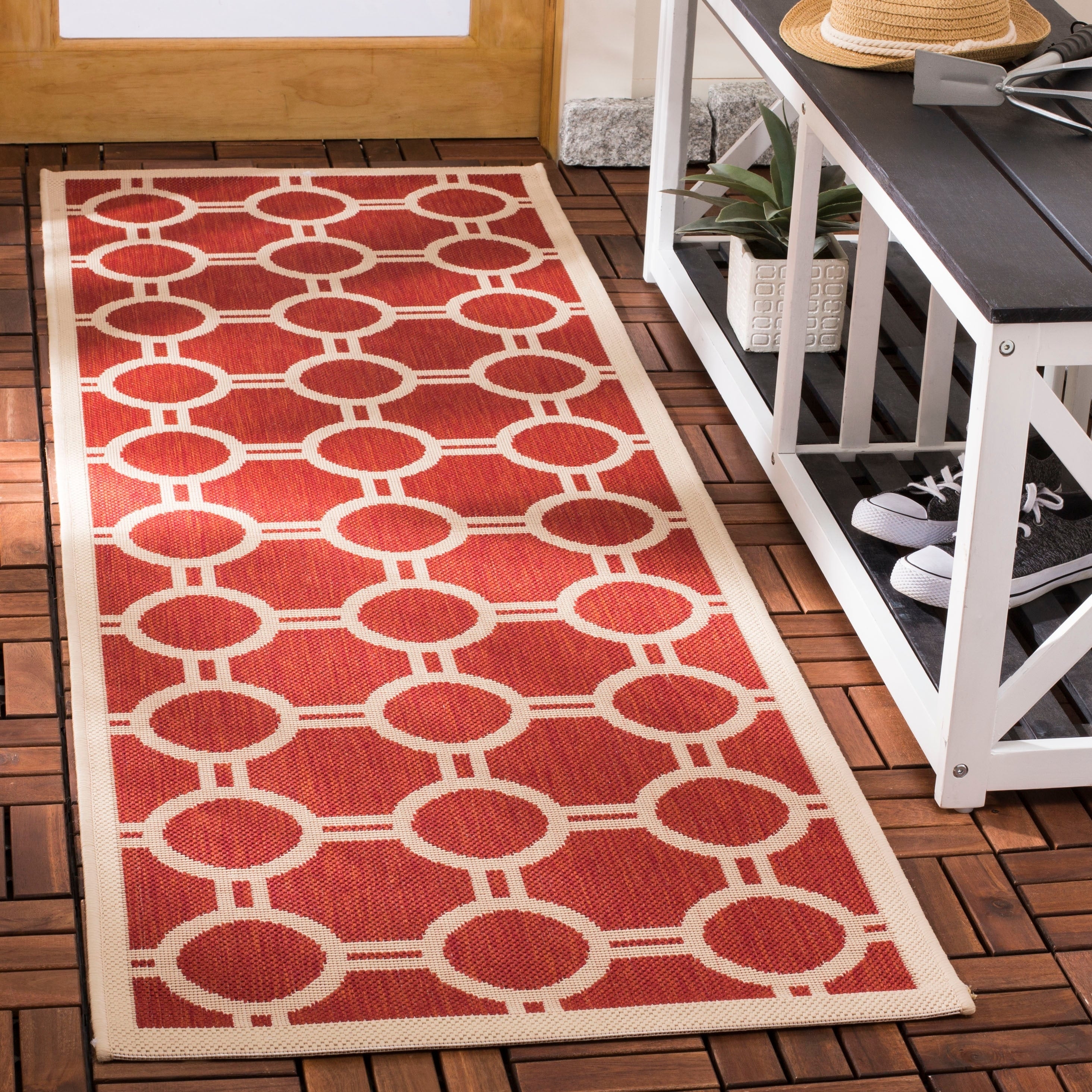 Tapis de jardin imperméable d'intérieur/extérieur SAFAVIEH Courtyard Nira