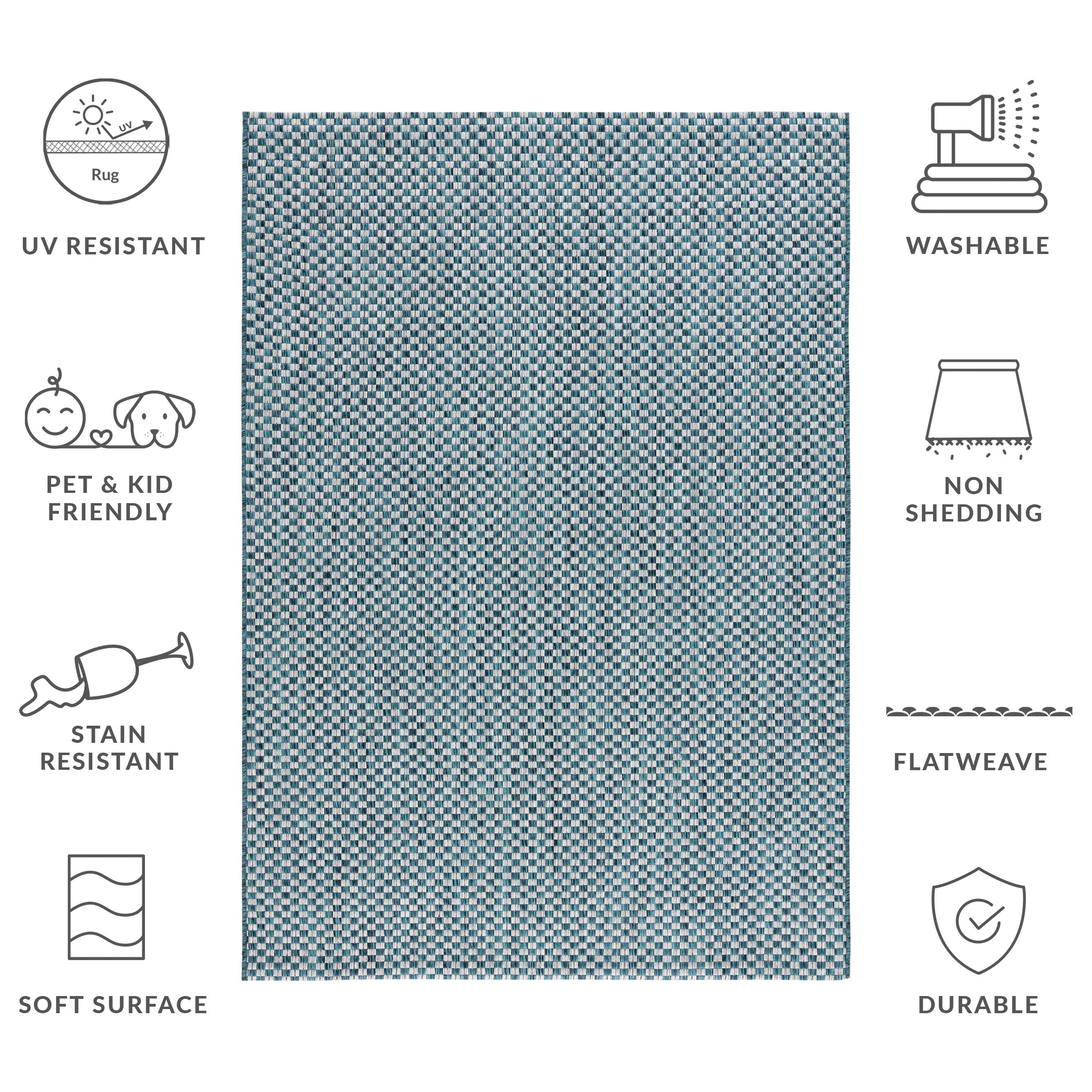 Tapis de jardin imperméable pour intérieur/extérieur SAFAVIEH Courtyard Ragini