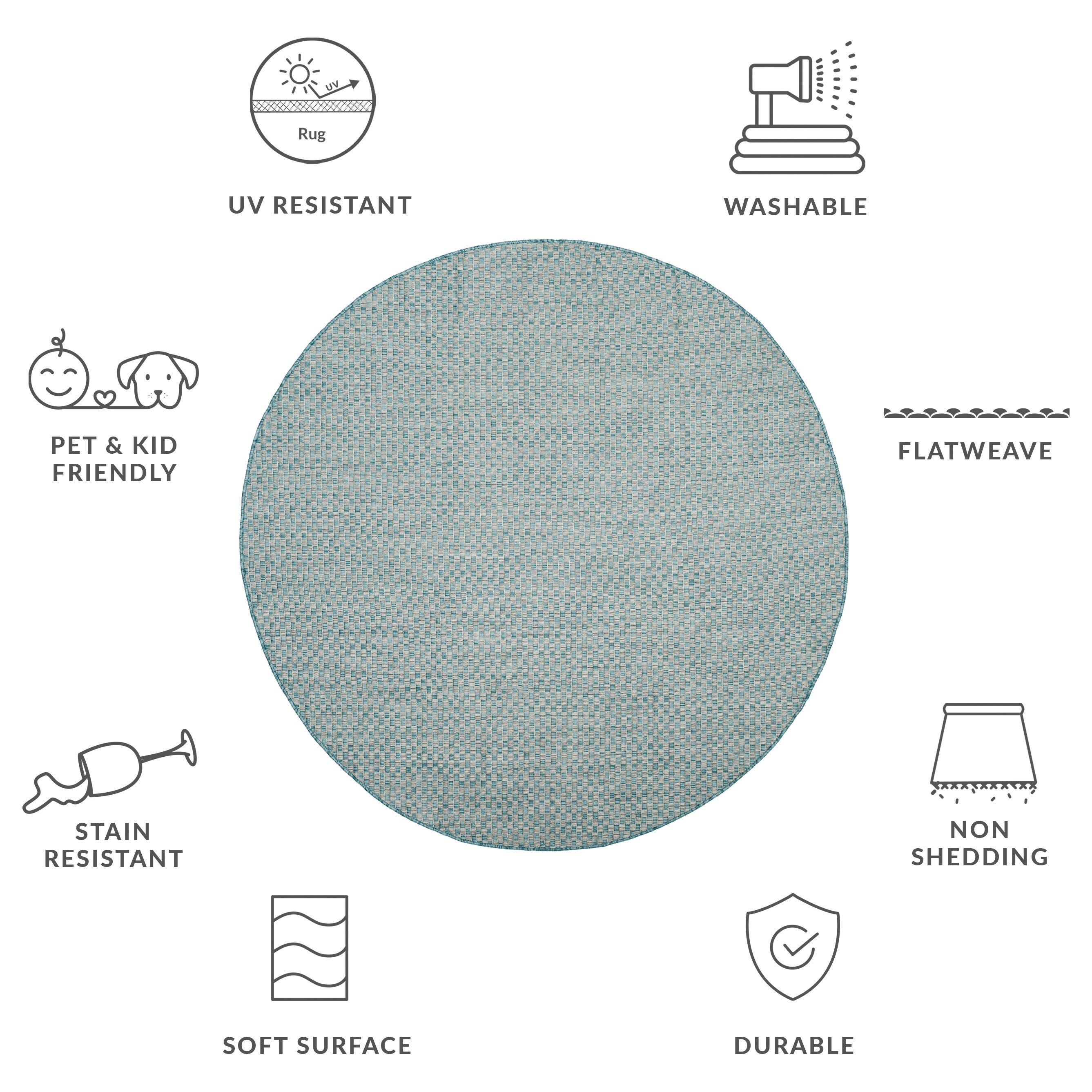 Tapis de jardin imperméable pour intérieur/extérieur SAFAVIEH Courtyard Ragini