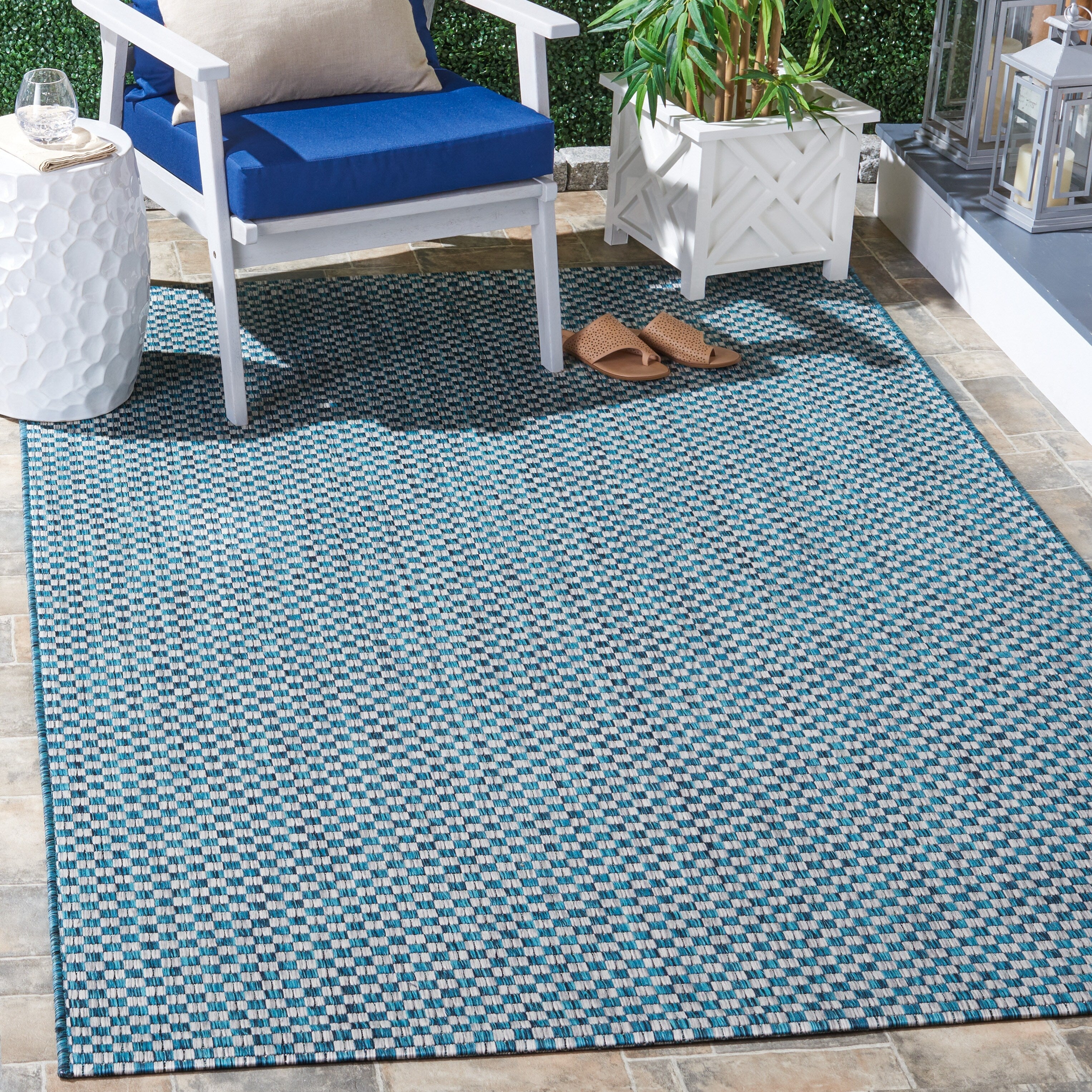 Tapis de jardin imperméable pour intérieur/extérieur SAFAVIEH Courtyard Ragini