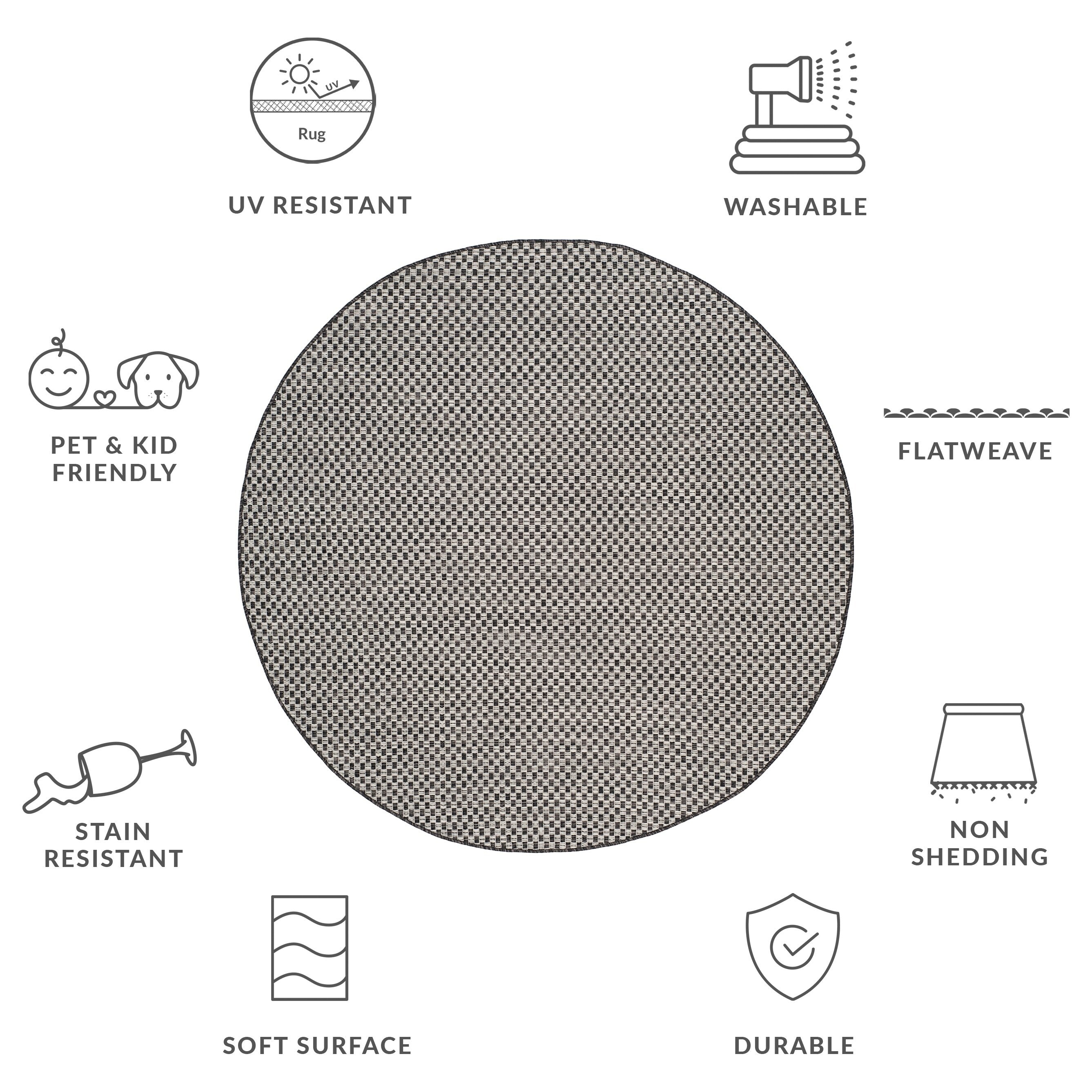 Tapis de jardin imperméable pour intérieur/extérieur SAFAVIEH Courtyard Ragini