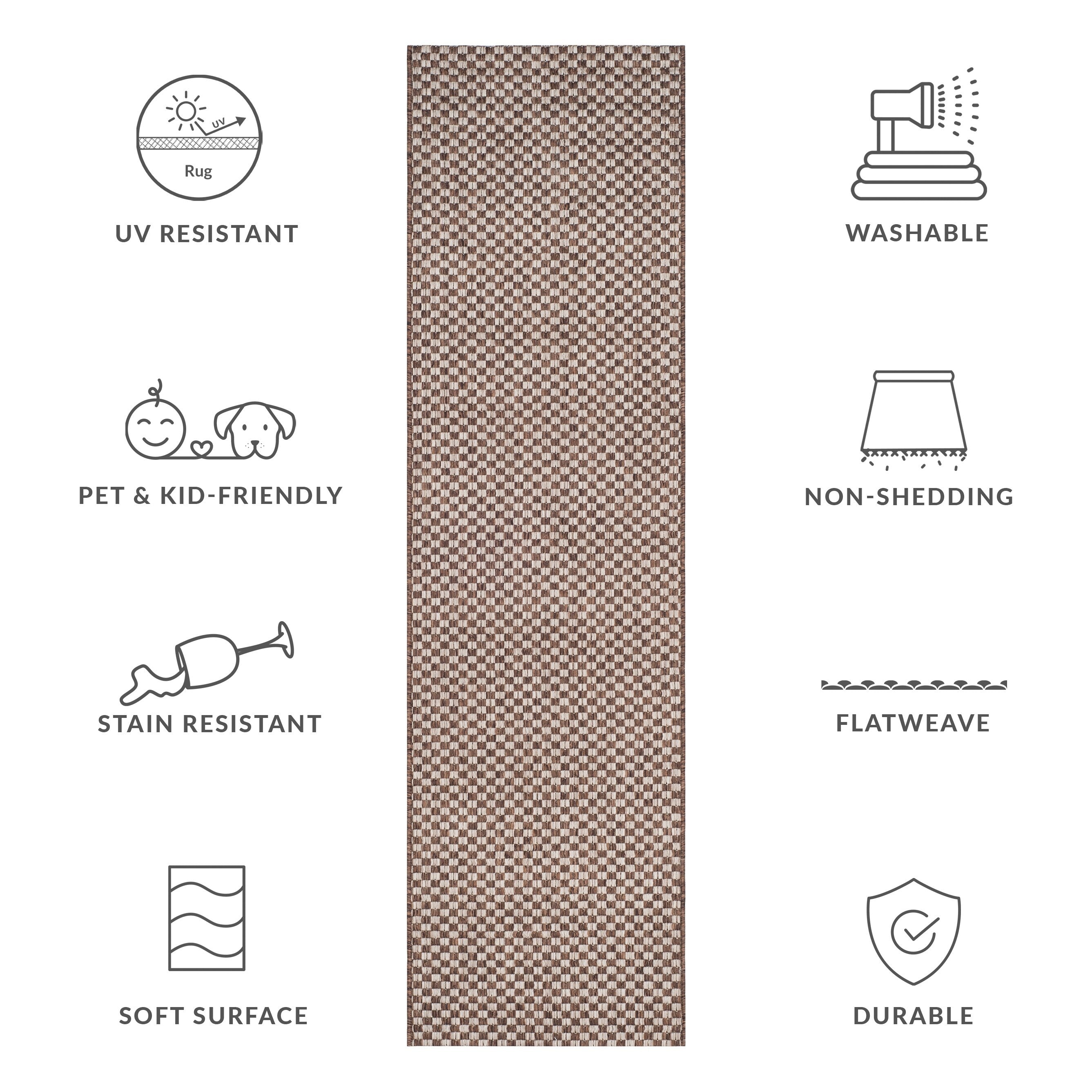 Tapis de jardin imperméable pour intérieur/extérieur SAFAVIEH Courtyard Ragini