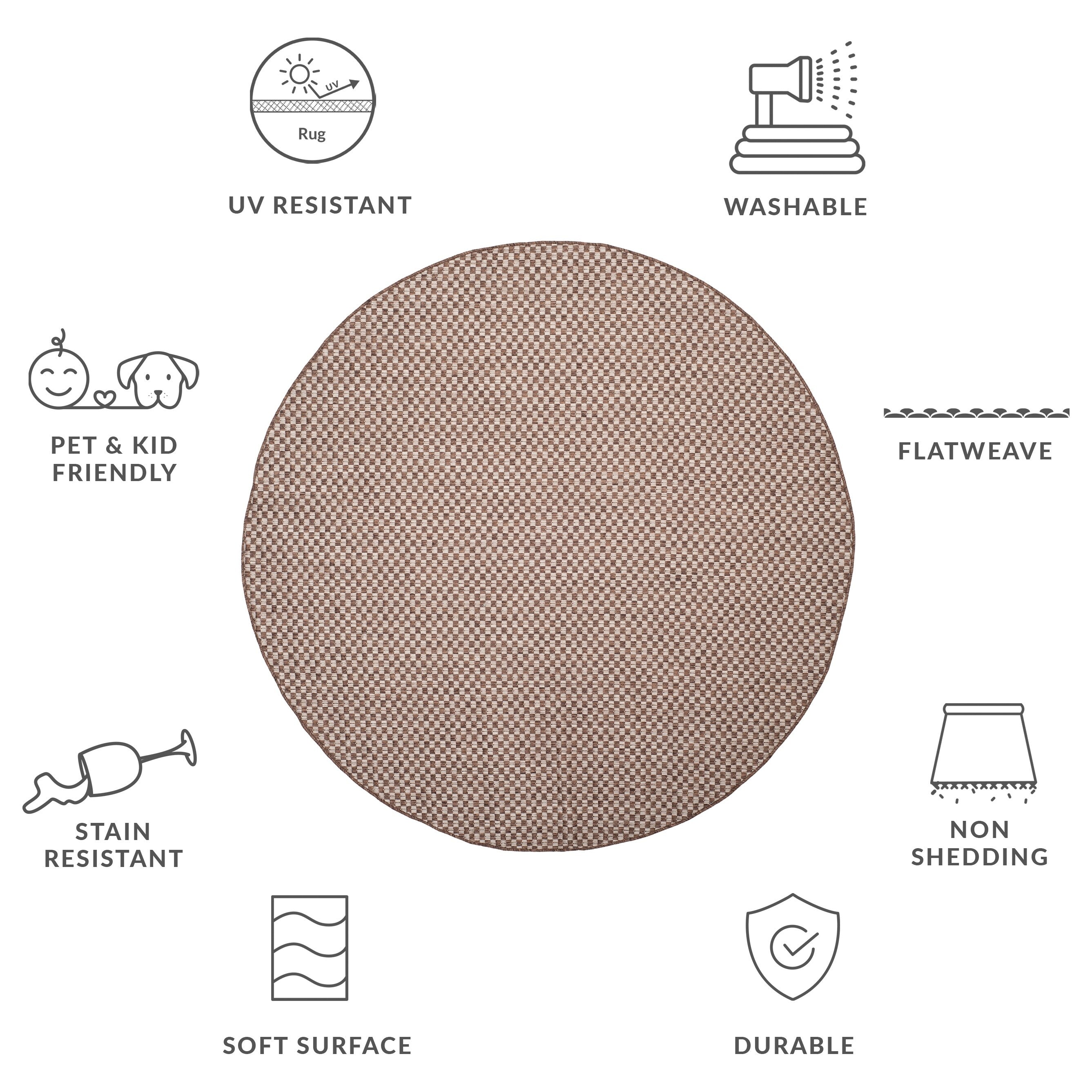 Tapis de jardin imperméable pour intérieur/extérieur SAFAVIEH Courtyard Ragini