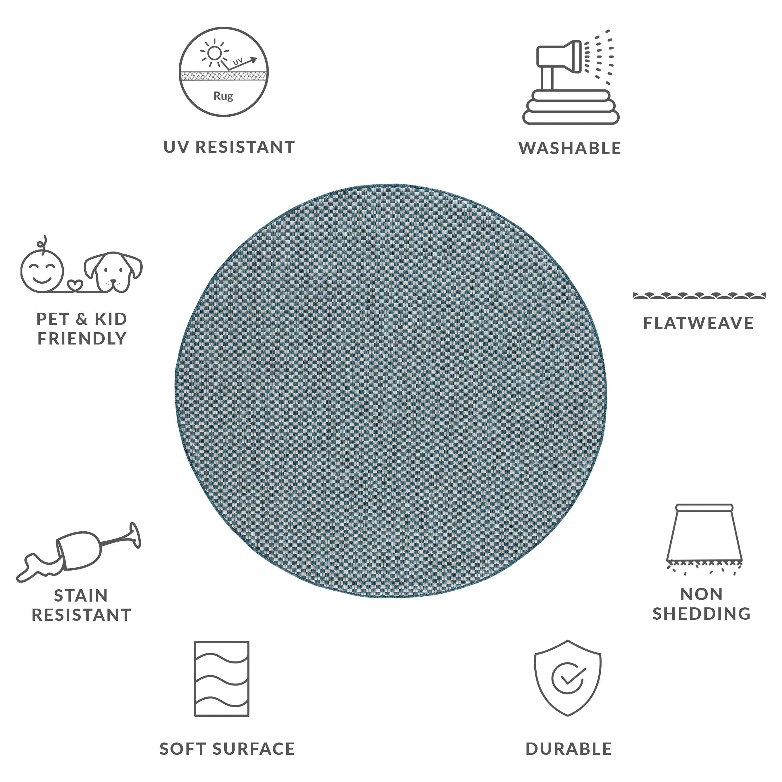 Tapis de jardin imperméable pour intérieur/extérieur SAFAVIEH Courtyard Ragini