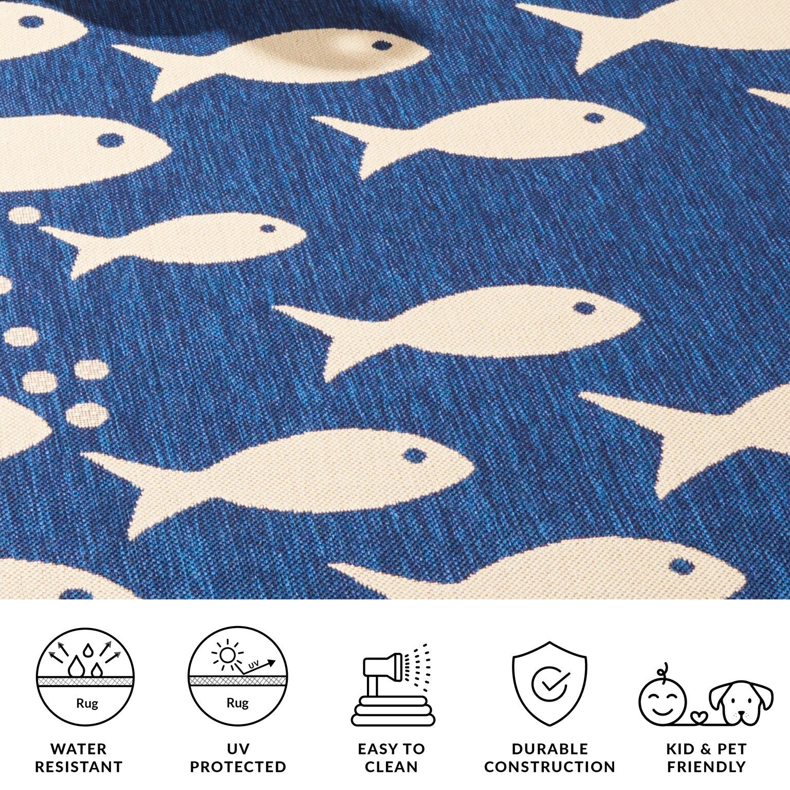 Tapis de jardin imperméable pour intérieur/extérieur SAFAVIEH Courtyard Ragne