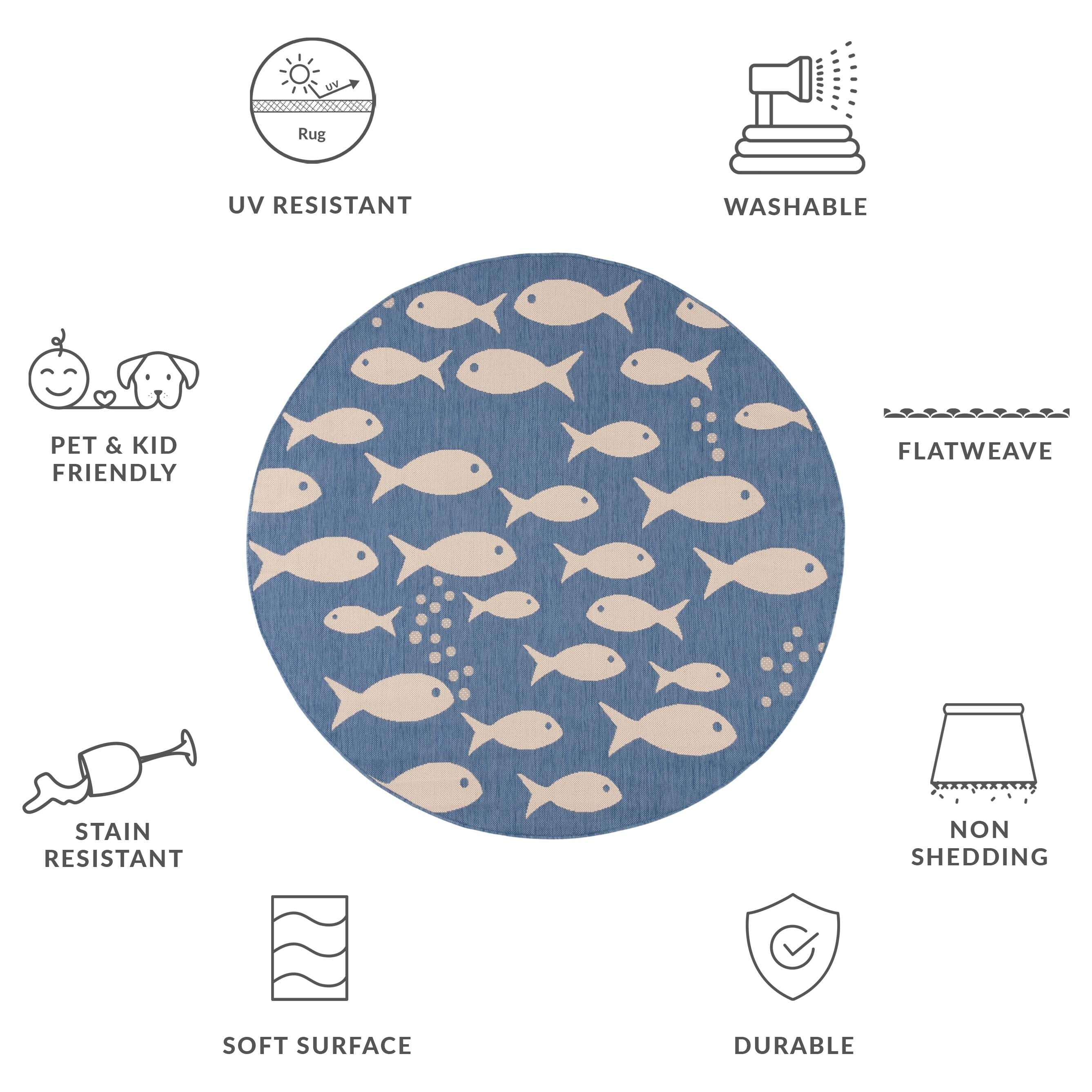 Tapis de jardin imperméable pour intérieur/extérieur SAFAVIEH Courtyard Ragne