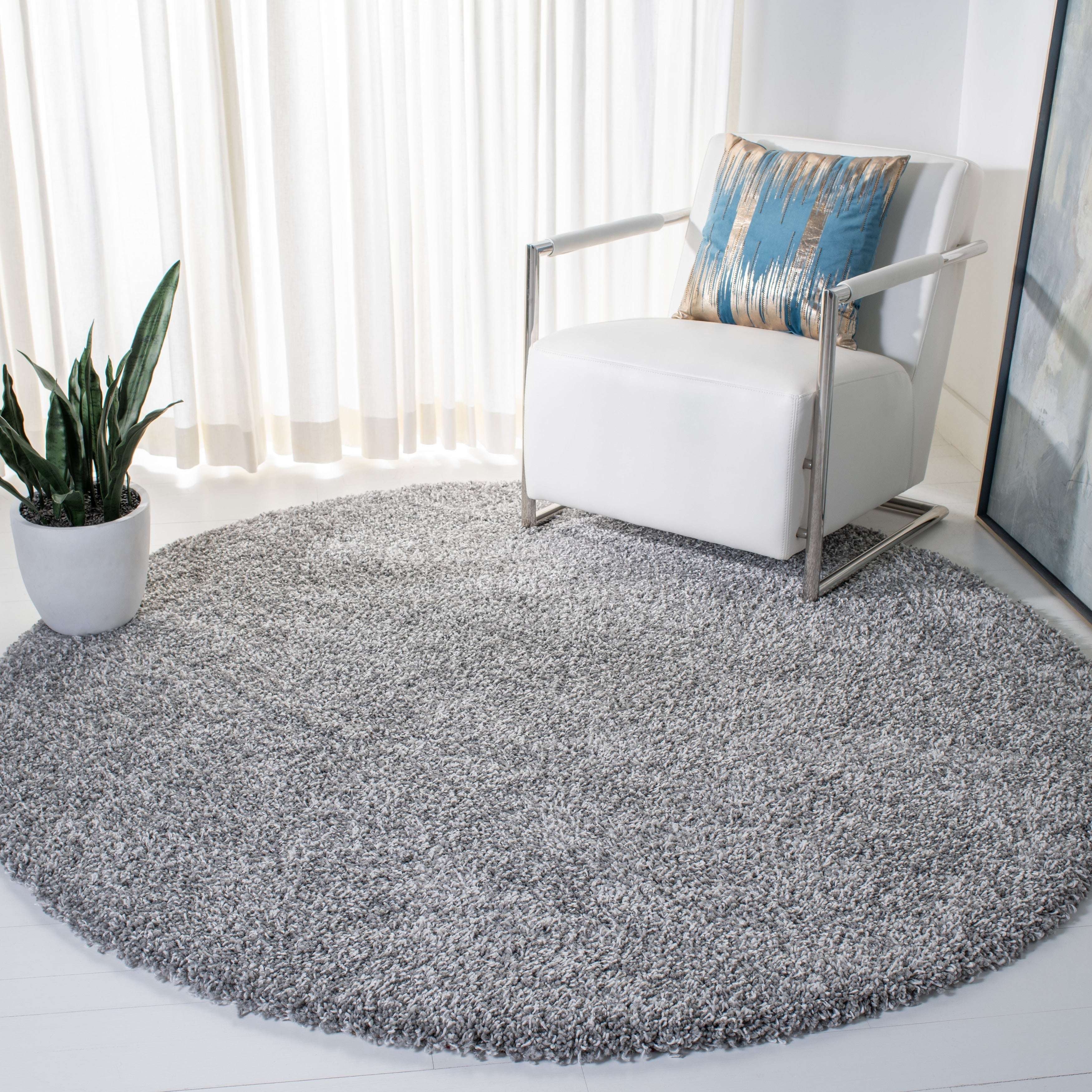 Tapis SAFAVIEH Evolution Shag Fransien Solid 1,8 pouce d'épaisseur