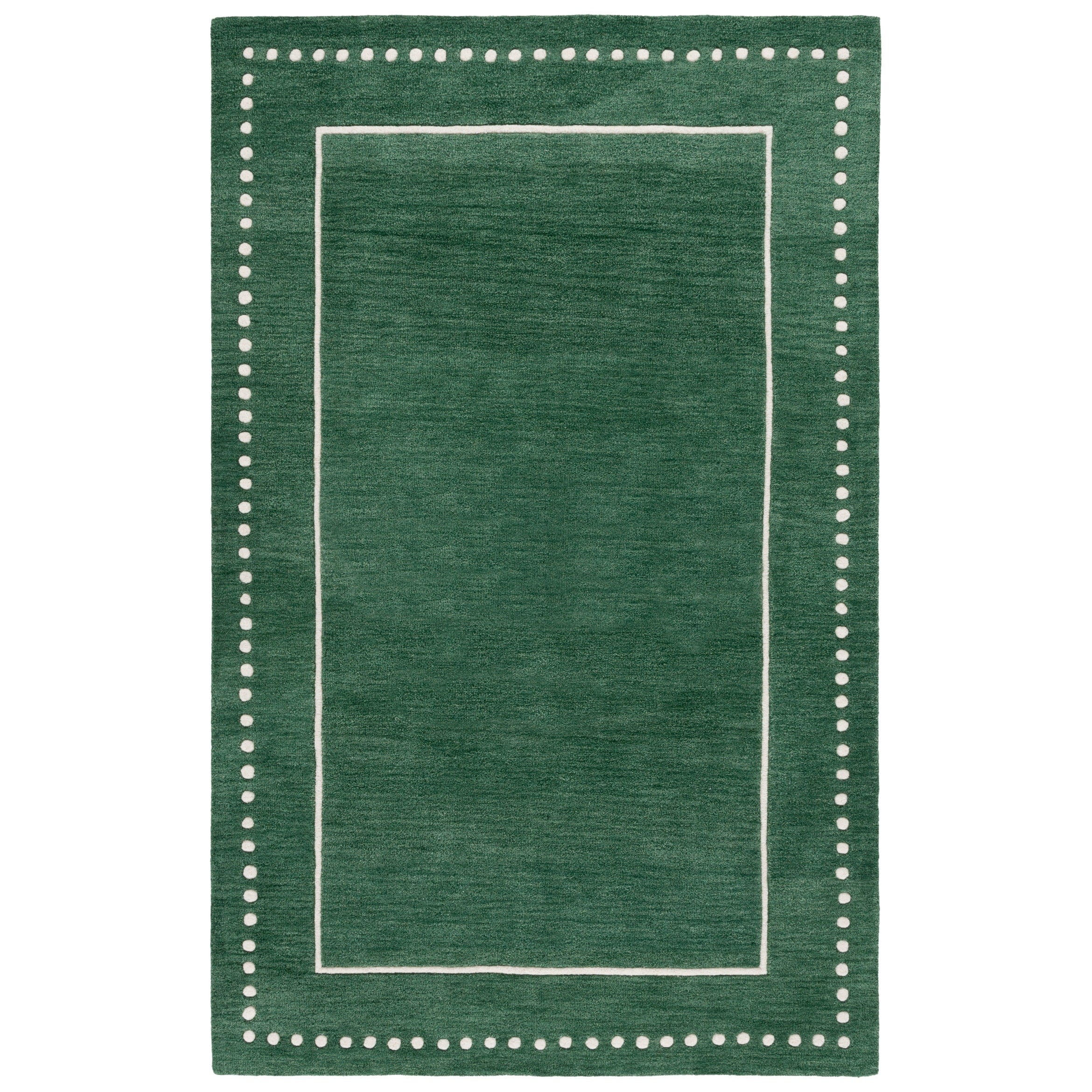 Tapis en laine à bordures à pois Bella Mitana fait main SAFAVIEH