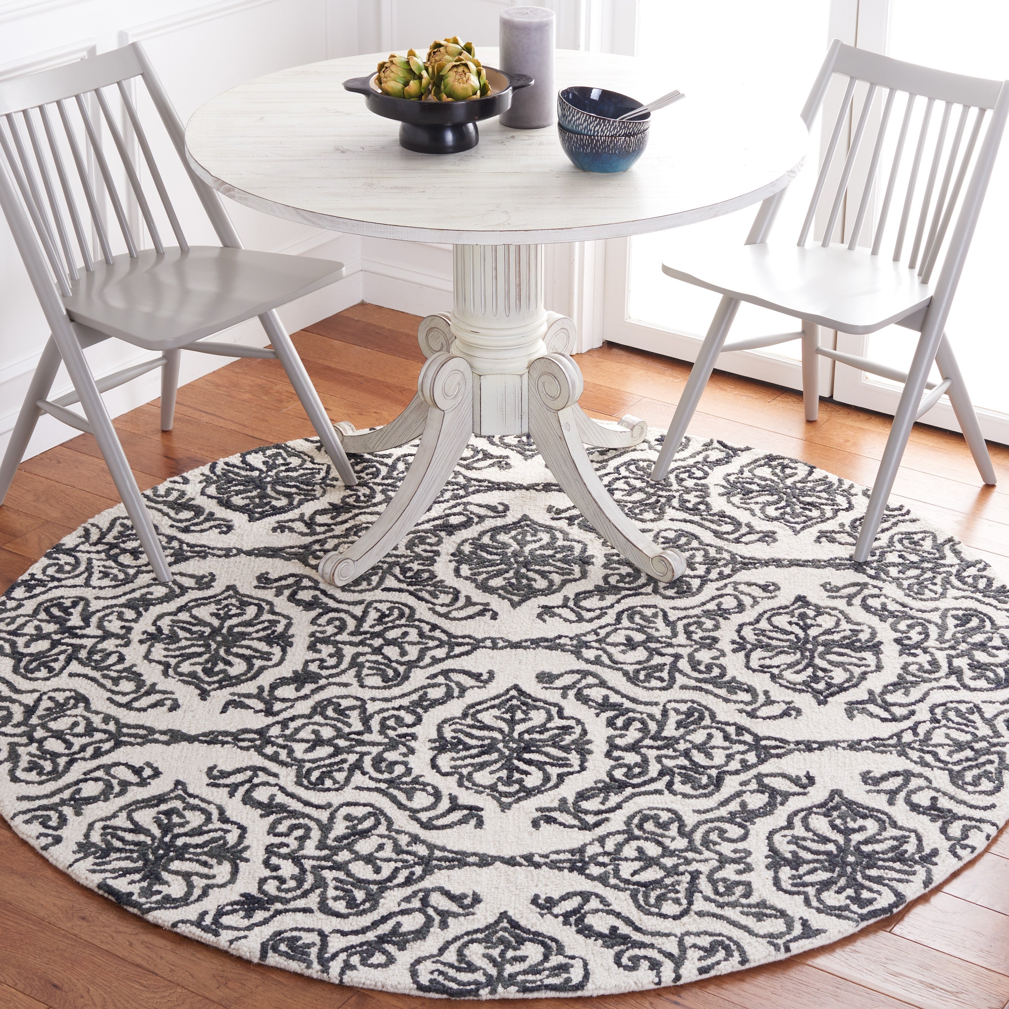 Tapis moderne en laine florale SAFAVIEH fait main Blossom Cateluta