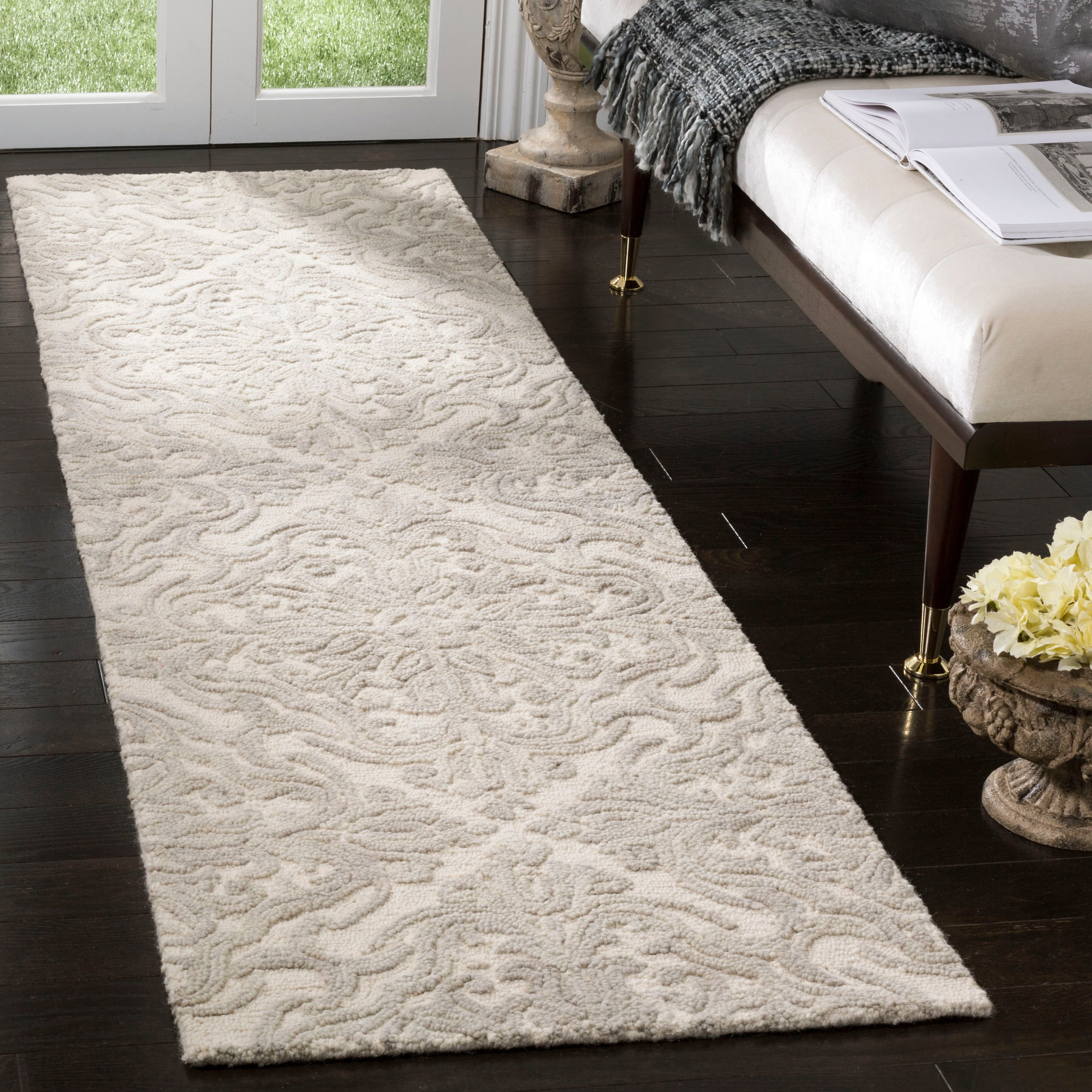 Tapis moderne en laine florale fait main SAFAVIEH Blossom Gertrida