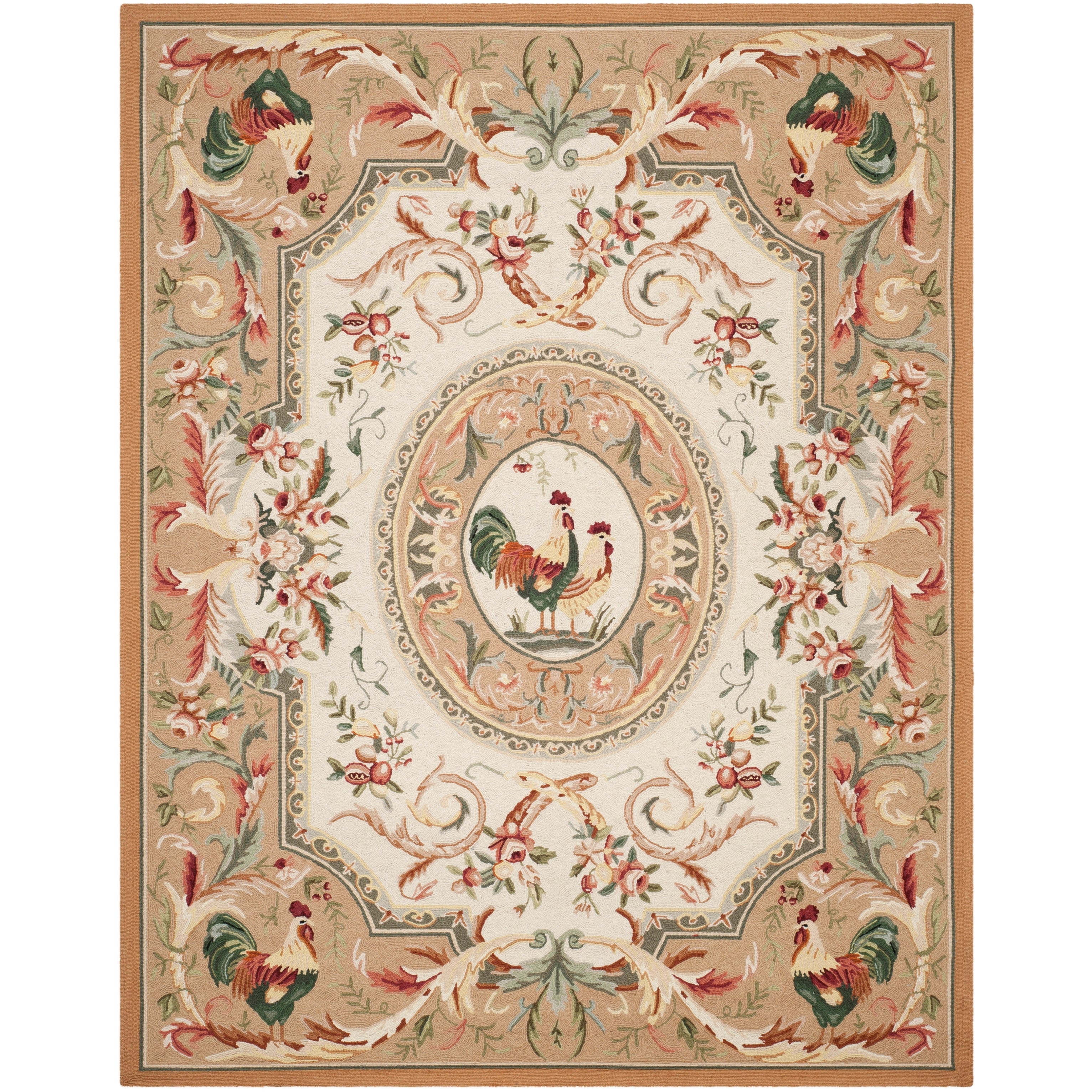 Tapis en laine fait main Chelsea Anni French Country Rooster de SAFAVIEH