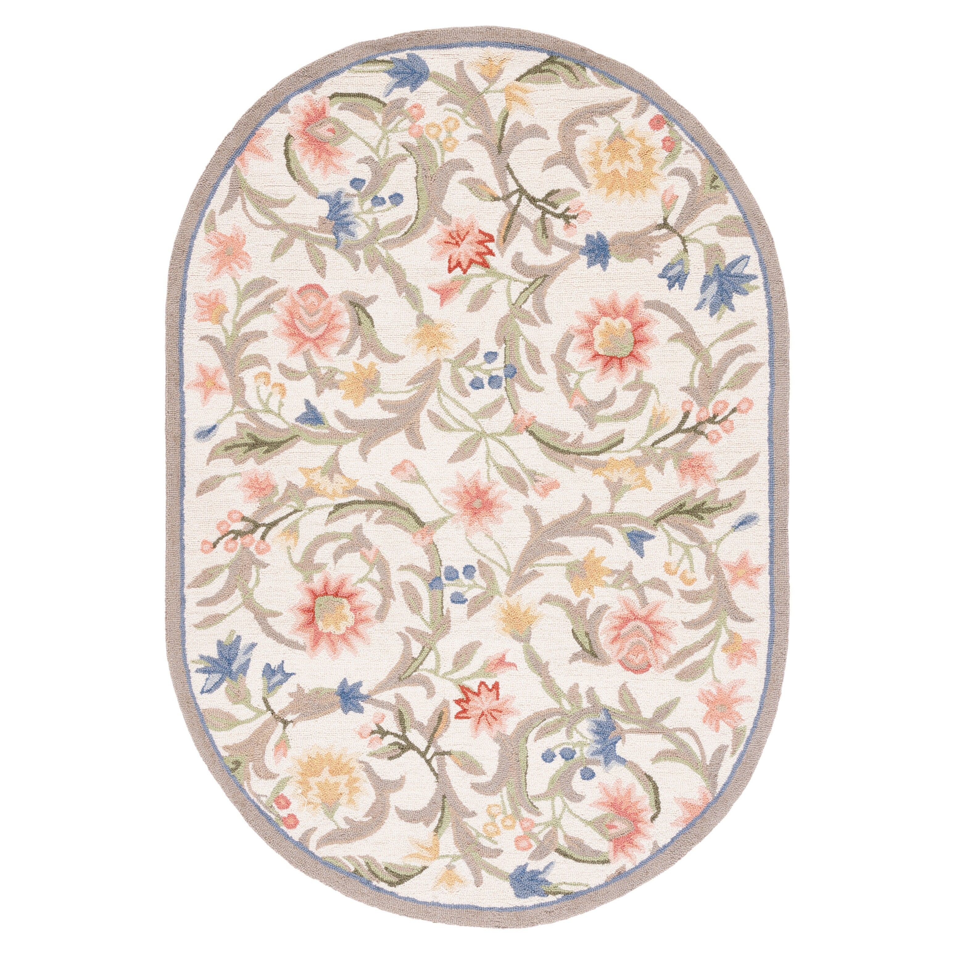 SAFAVIEH Fait Main Chelsea Jacomine French Country Floral Scroll Laine
