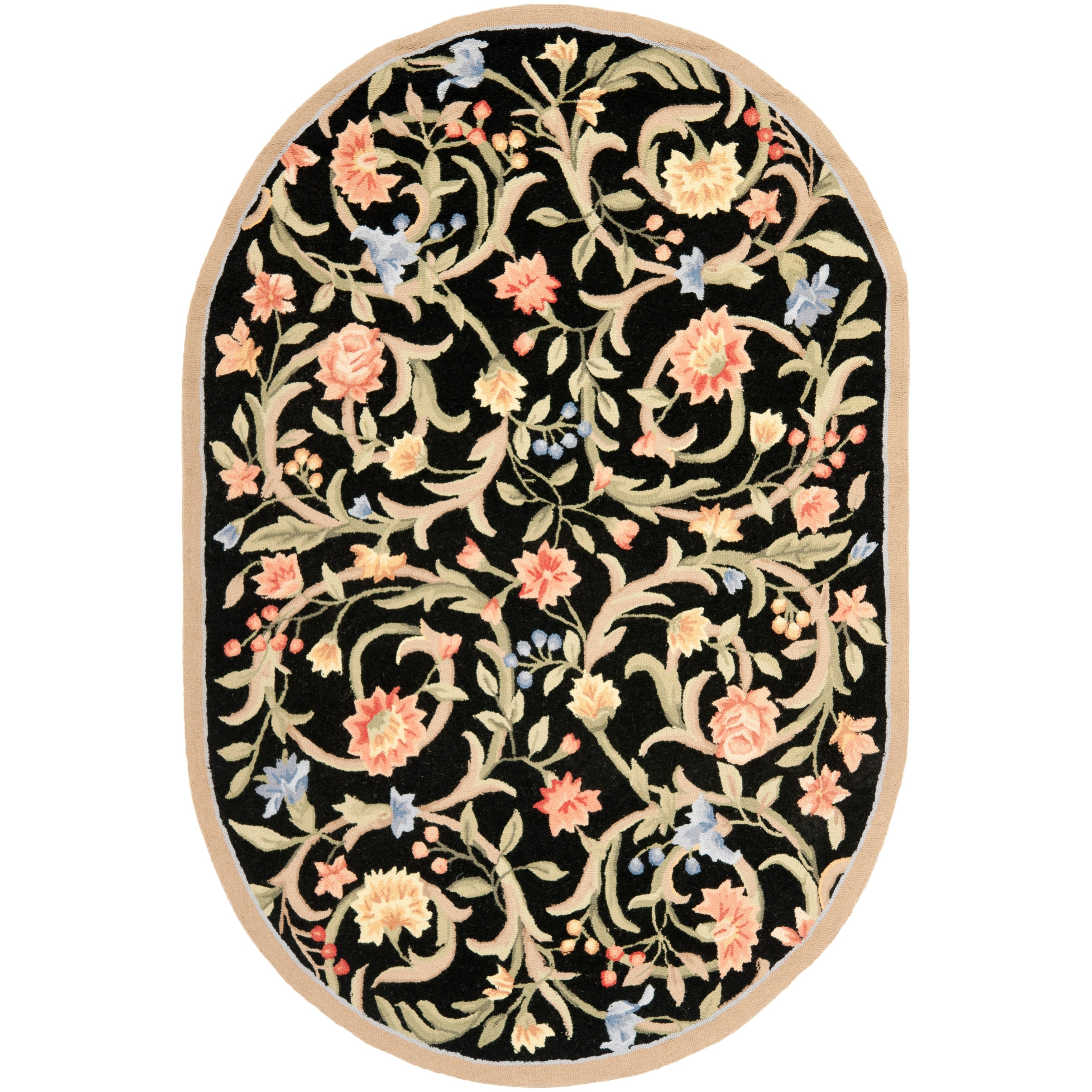 SAFAVIEH Fait Main Chelsea Jacomine French Country Floral Scroll Laine