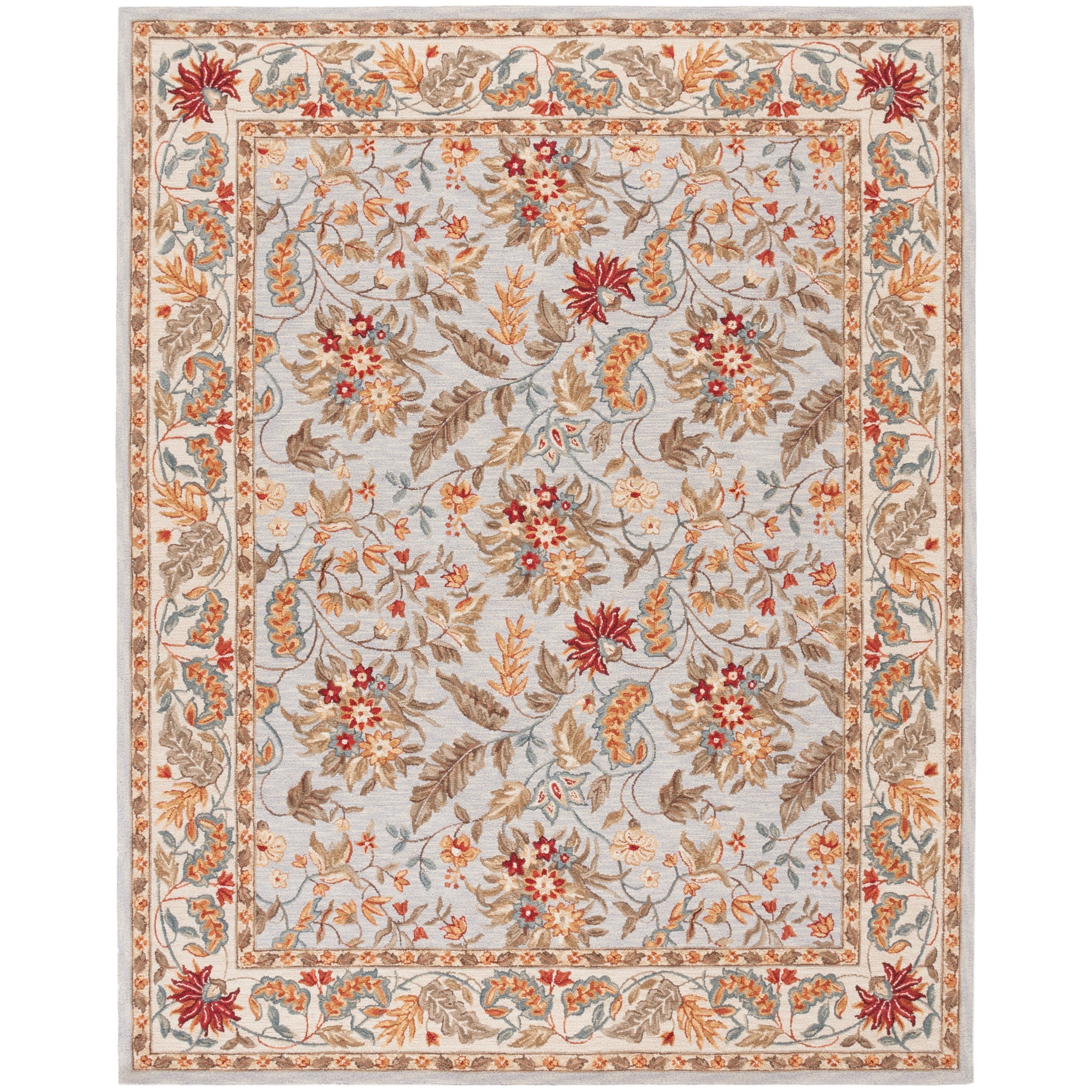 Tapis en laine floral fait main Chelsea Malda de style campagnard français SAFAVIEH